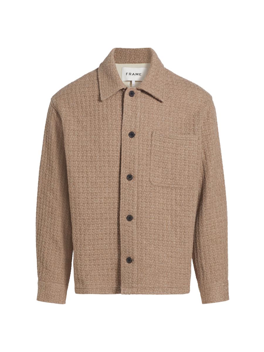 Frame Textured Shirt Jacket | Saks Fifth Avenue