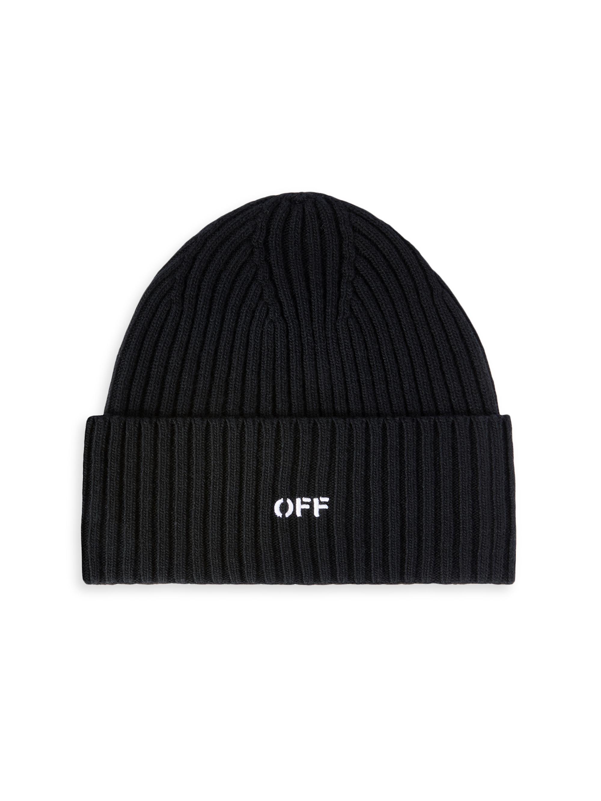 Off-White Men's Off Stamp Loose-Knit Beanie - Black White