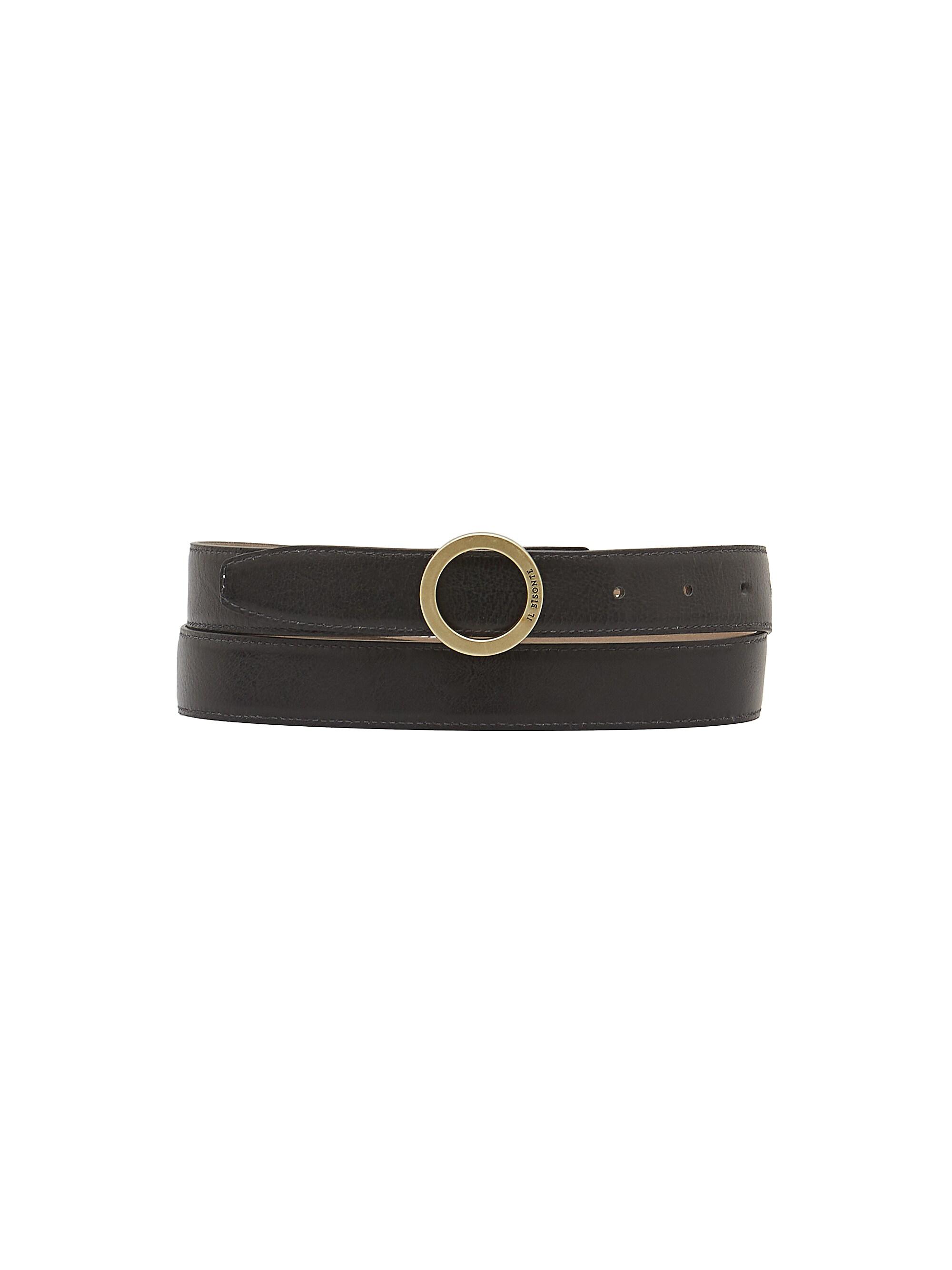 Il Bisonte Women's Bigallo Leather Belt - Tortora Nero