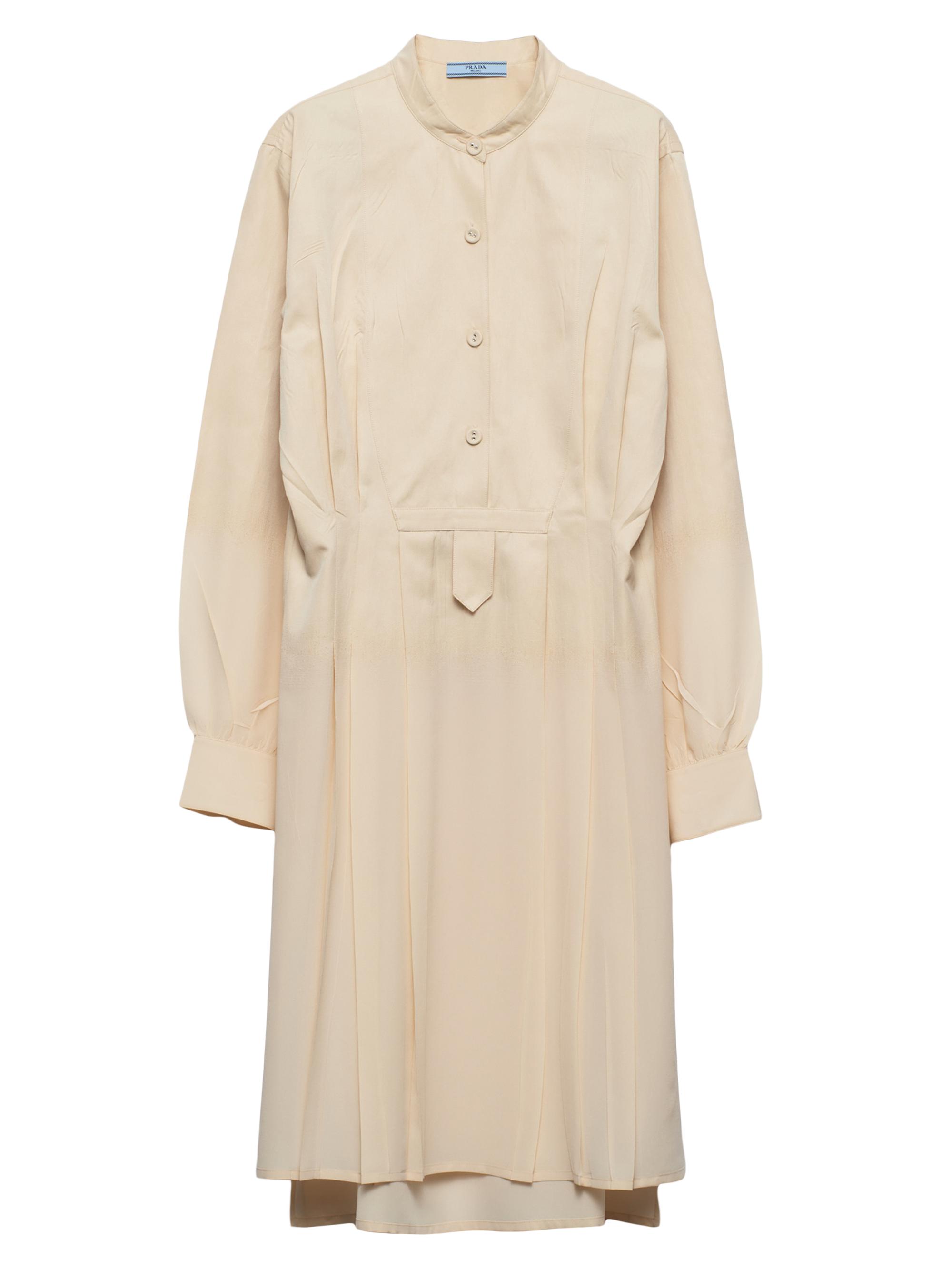 Prada Women's Gradient Crepe De Chine Dress - Beige