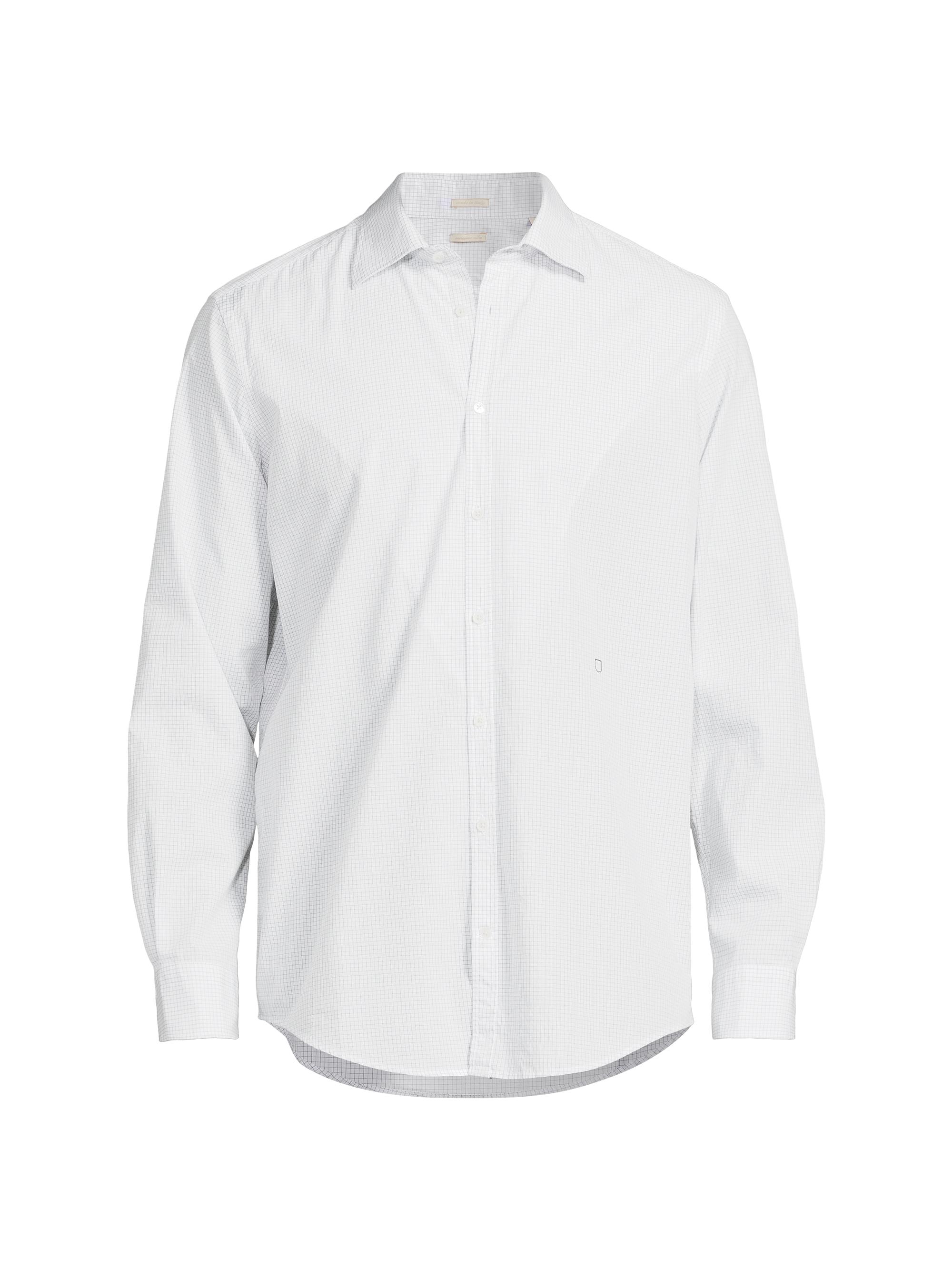 Massimo Alba Men's Genova Grid Print Button-Up Shirt - Blue