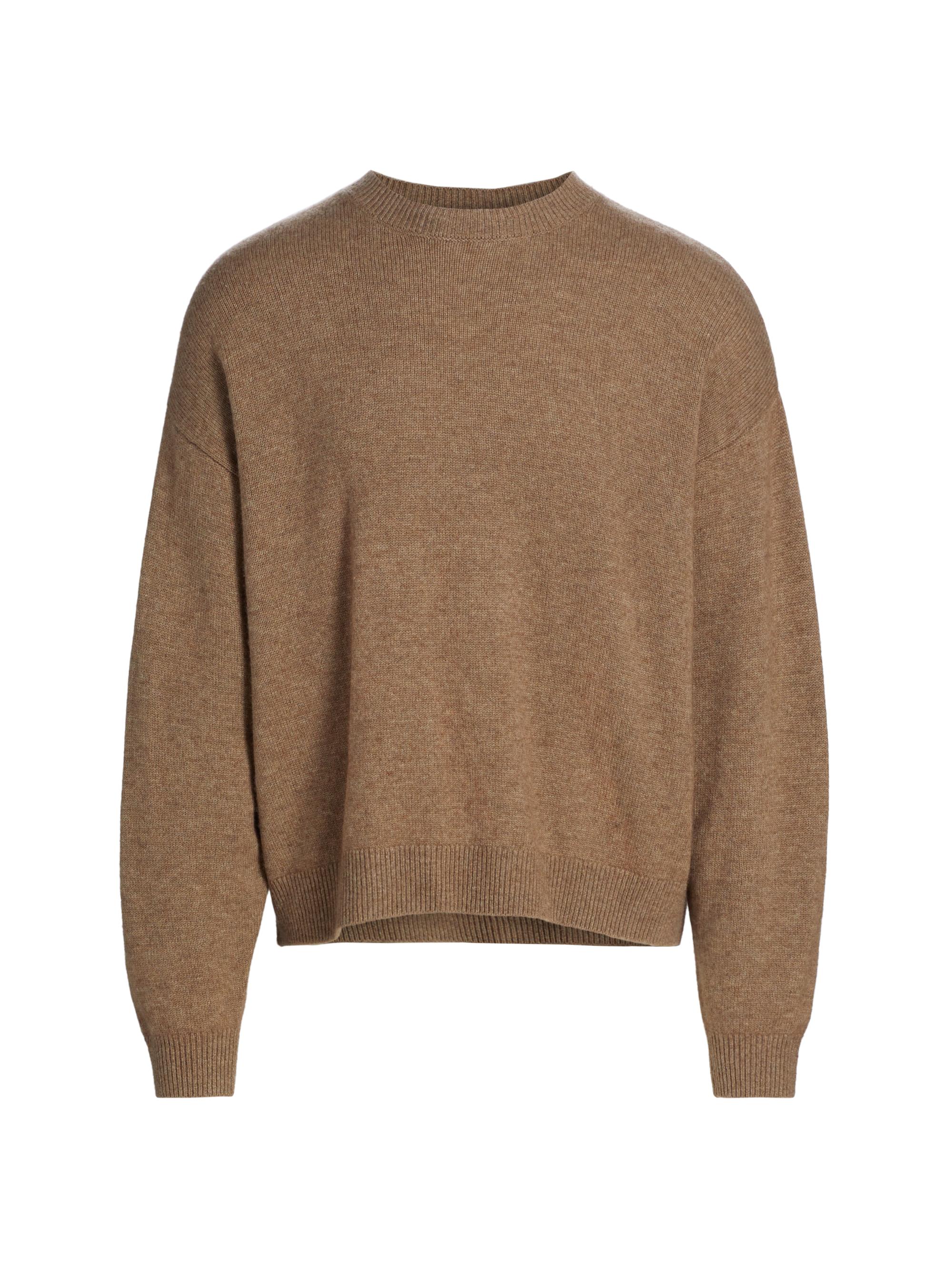 EZR Men's Oversized Crewneck Sweater - Brown