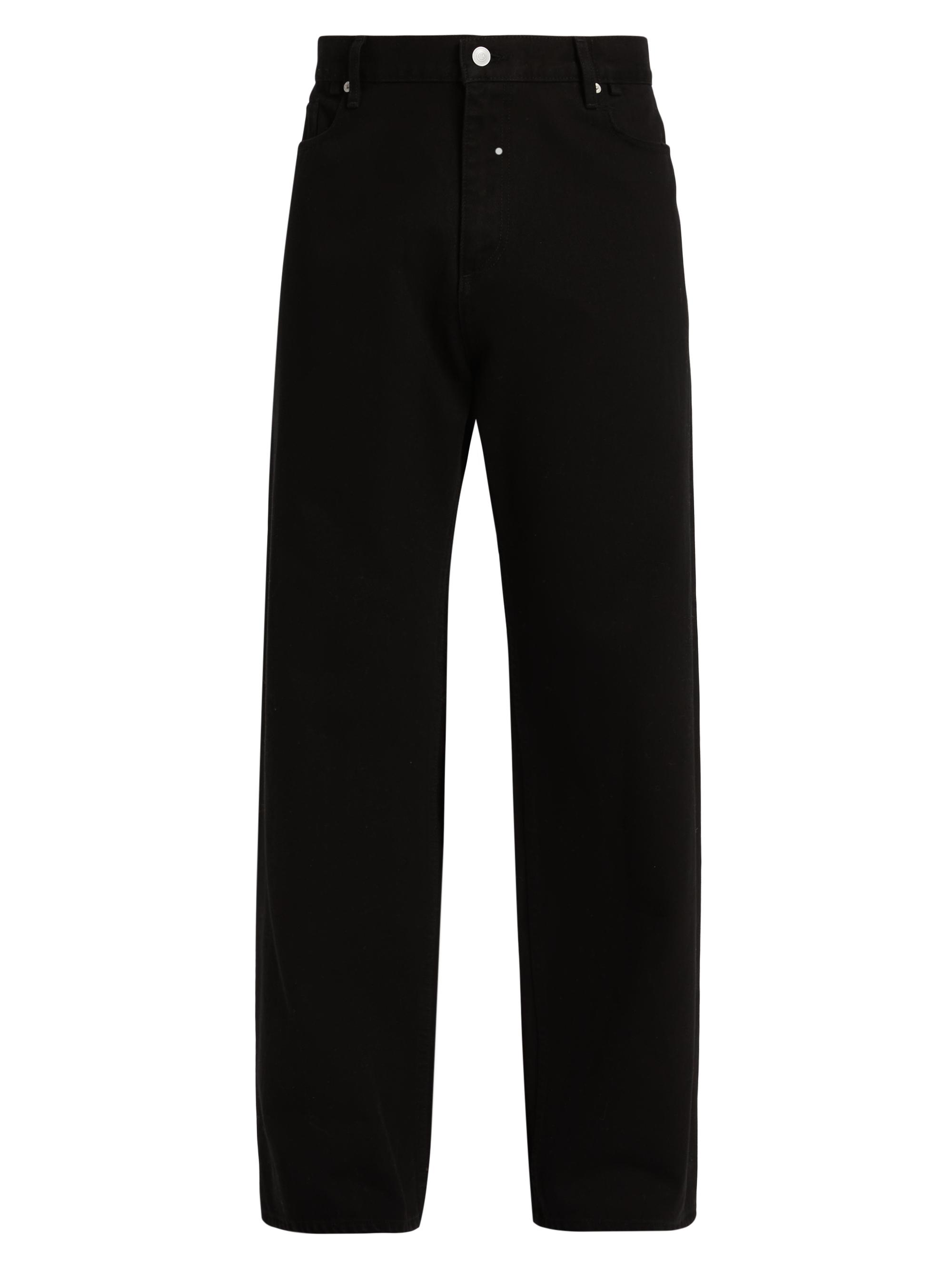 EZR Men's Baggy Straight Jeans - Black