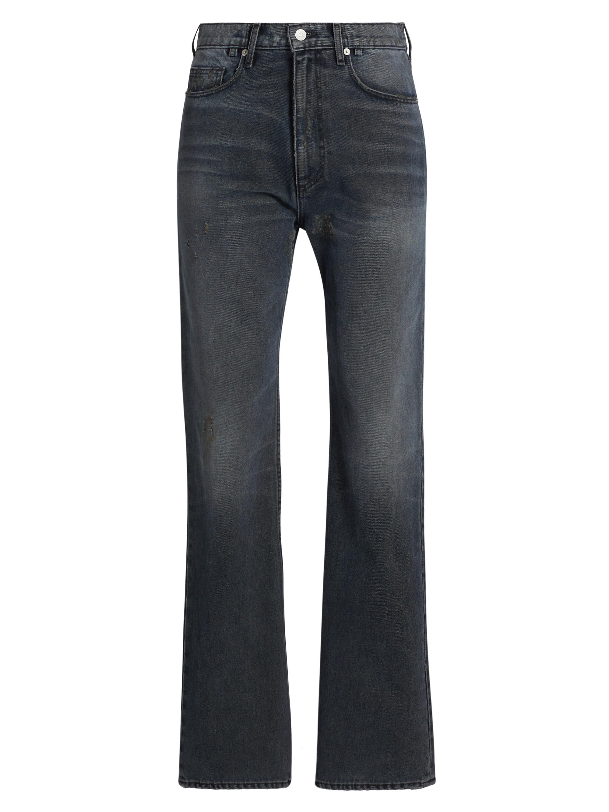 EZR Men's Slim-Fit Kick-Flare Jeans - Mid Blue Shadow