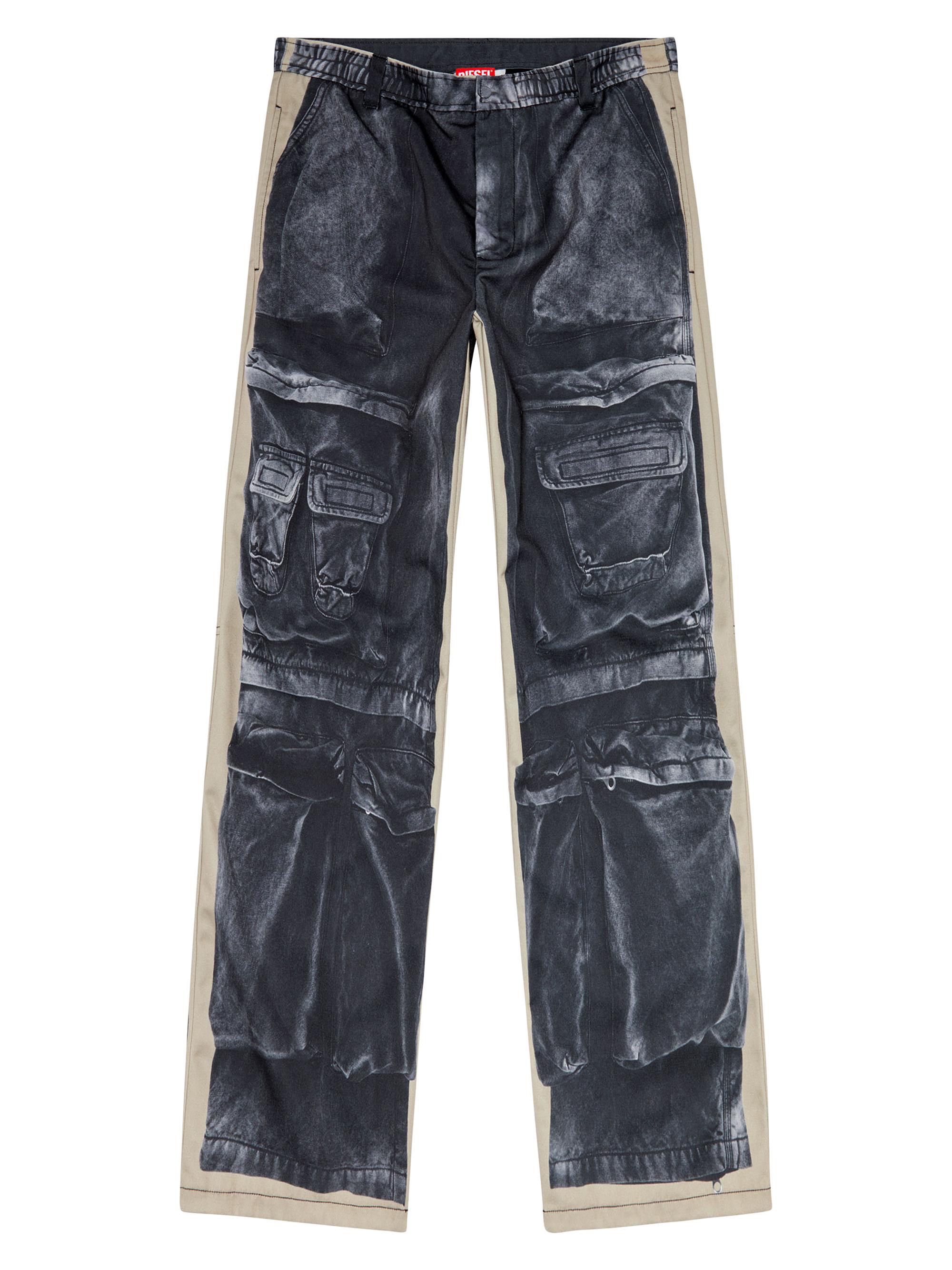 Diesel Men's Schulz Trompe l'Oeil Cargo Trousers - Black