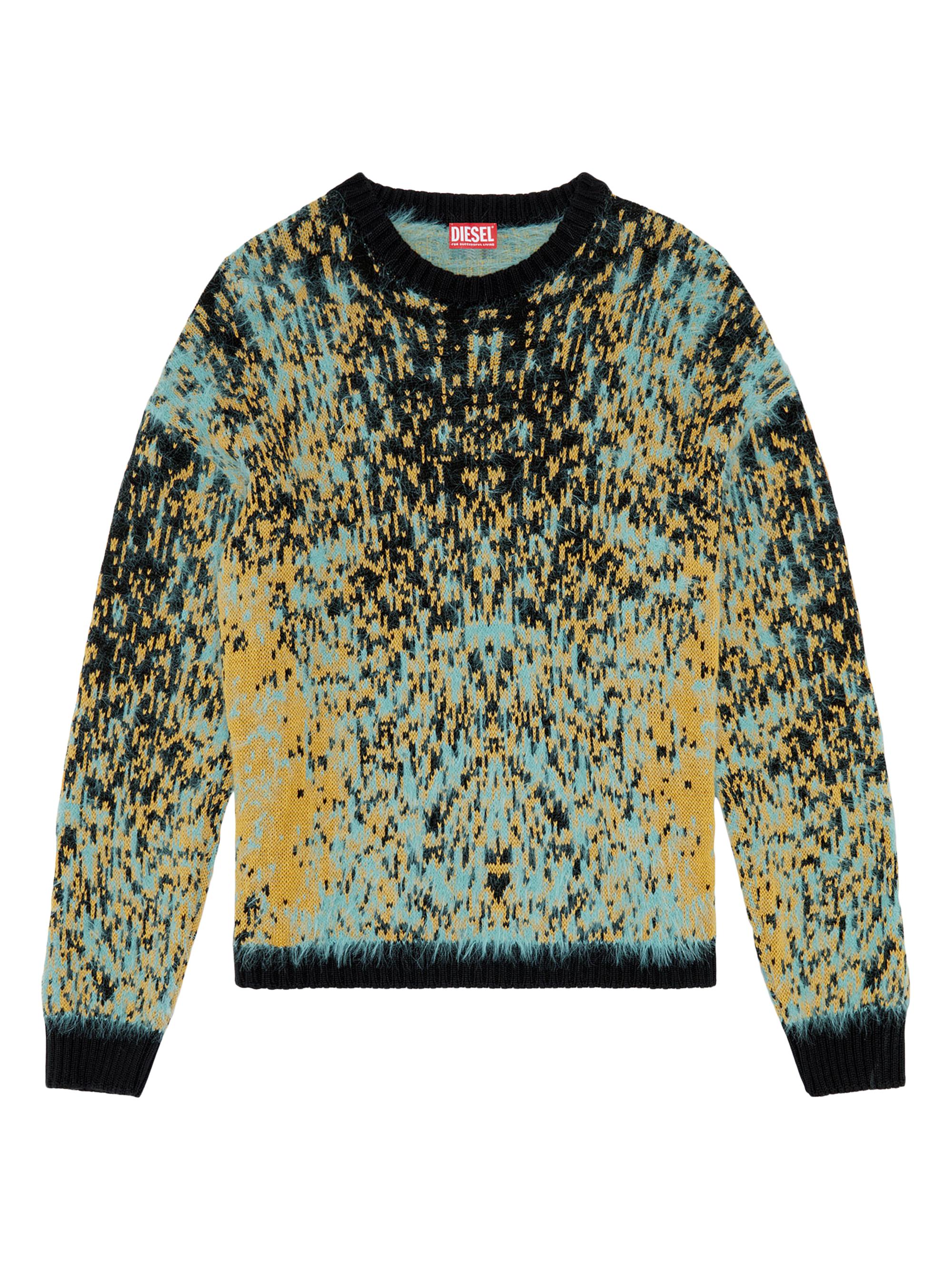 Diesel Men's Rain Intarsia-Knit Crewneck Sweater - Blue