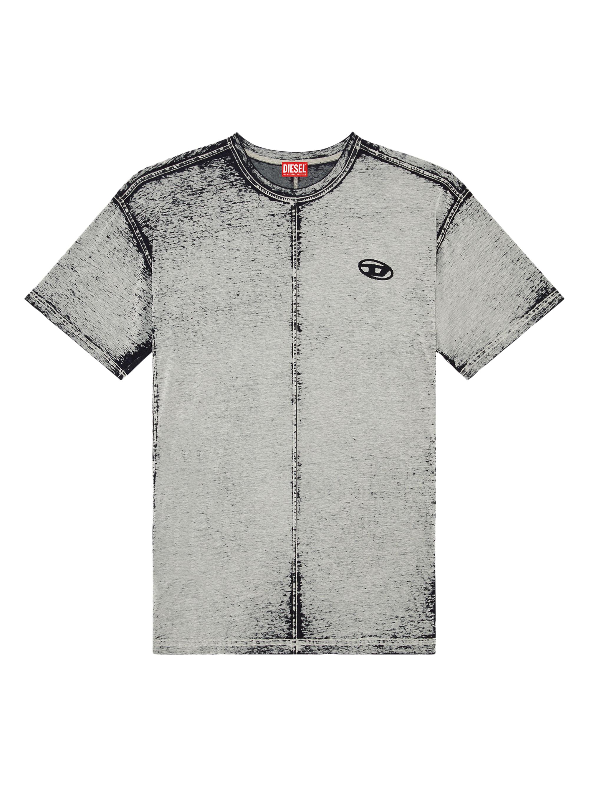 Diesel Men's Devoré Burnout Jersey T-Shirt - Gray