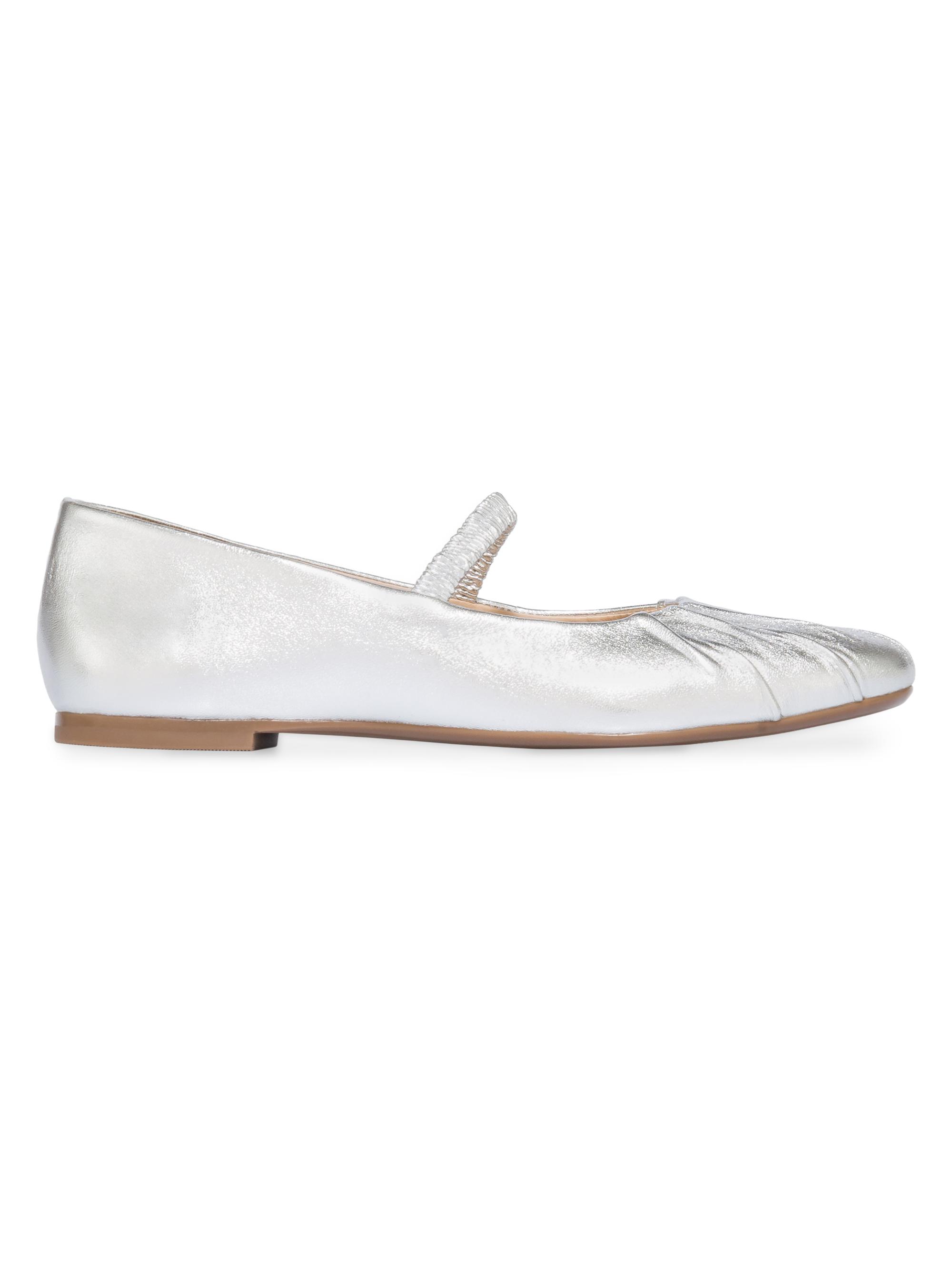 Bernardo Women's Savona Metallic Ballet Flats - Silver
