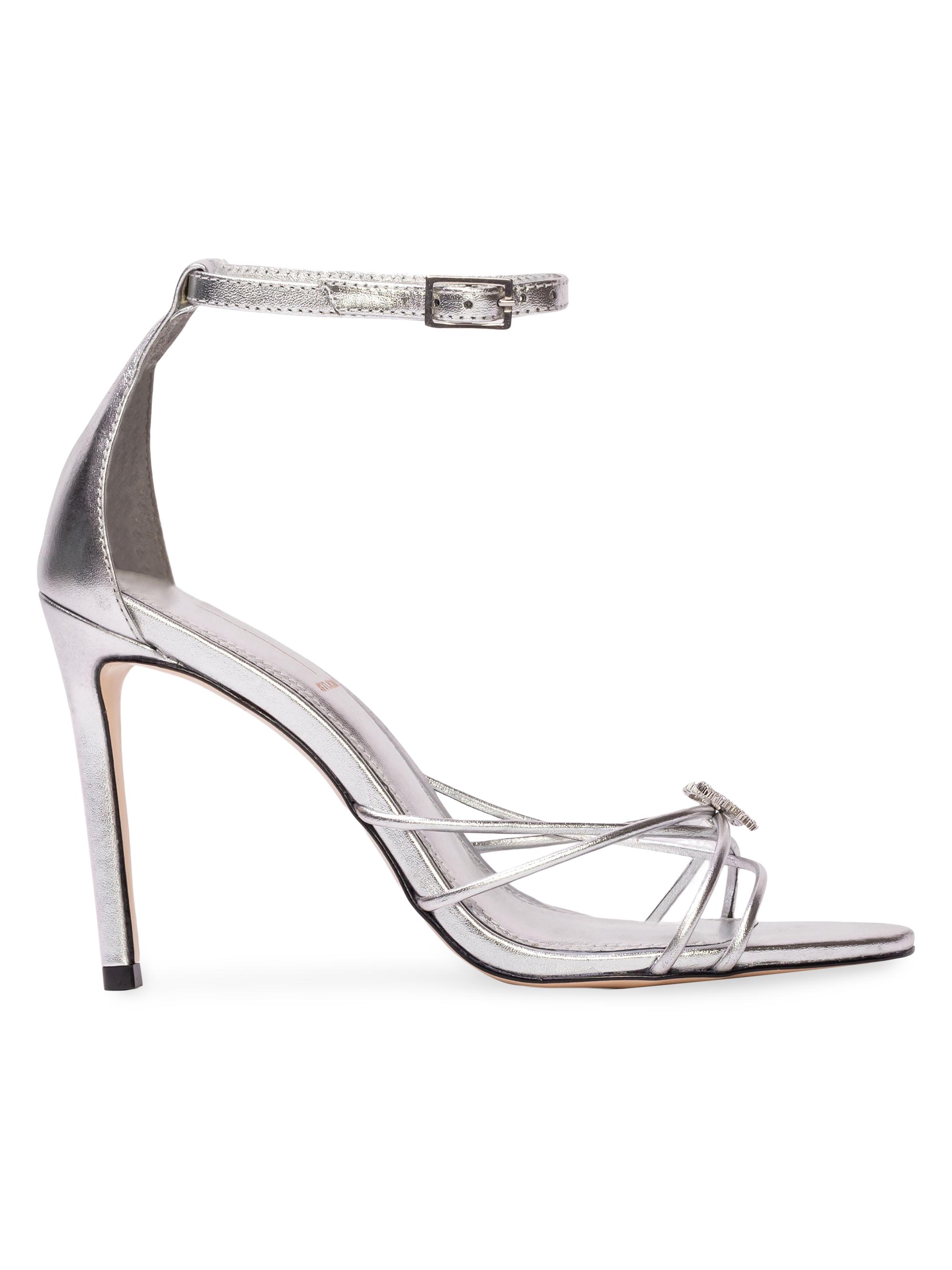 Black Suede Studio Women's Electra 100MM High Heel Sandals - Black