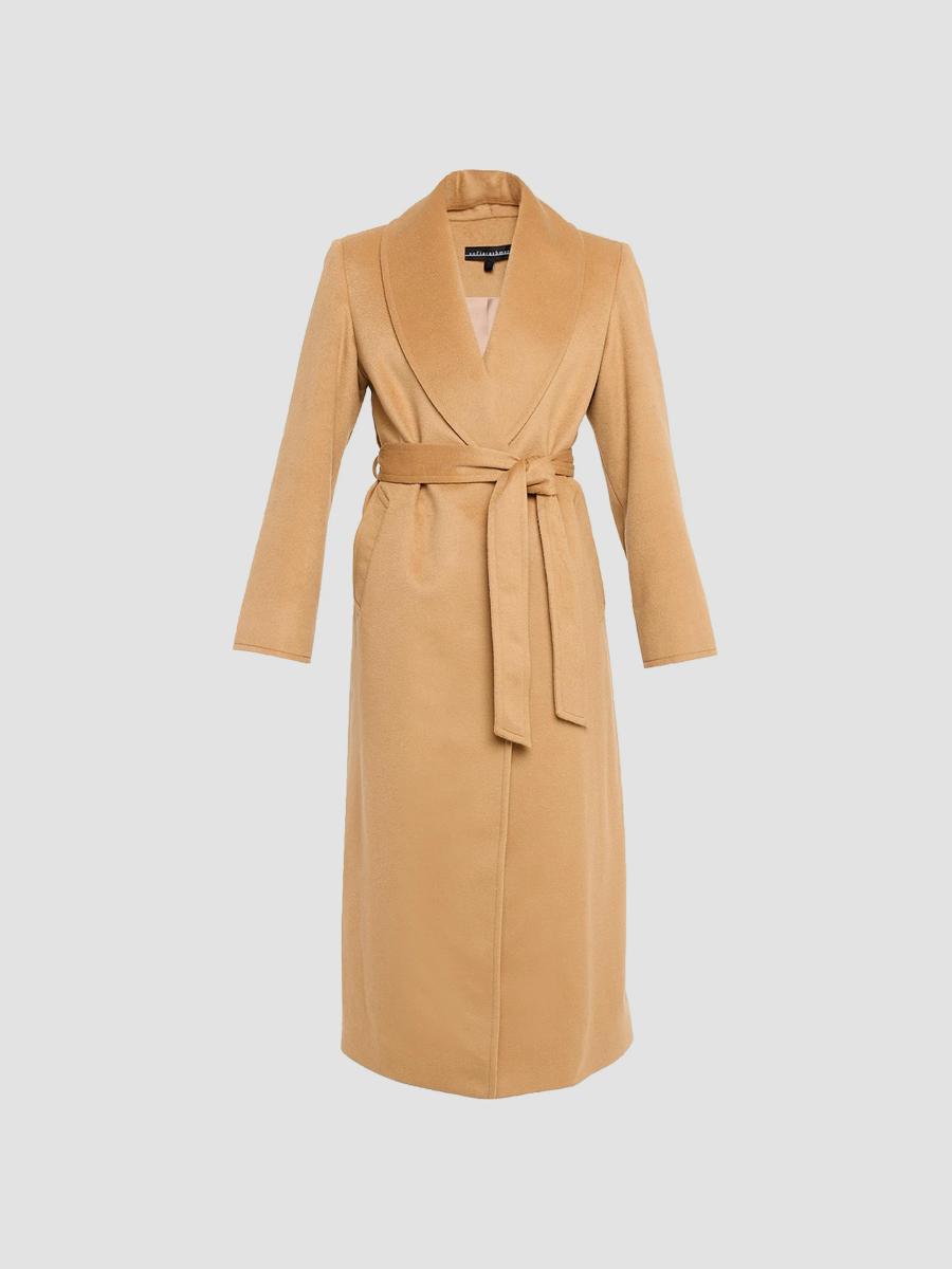 Sofia Cashmere Women's Cashmere Shawl-collar Coat In Brown