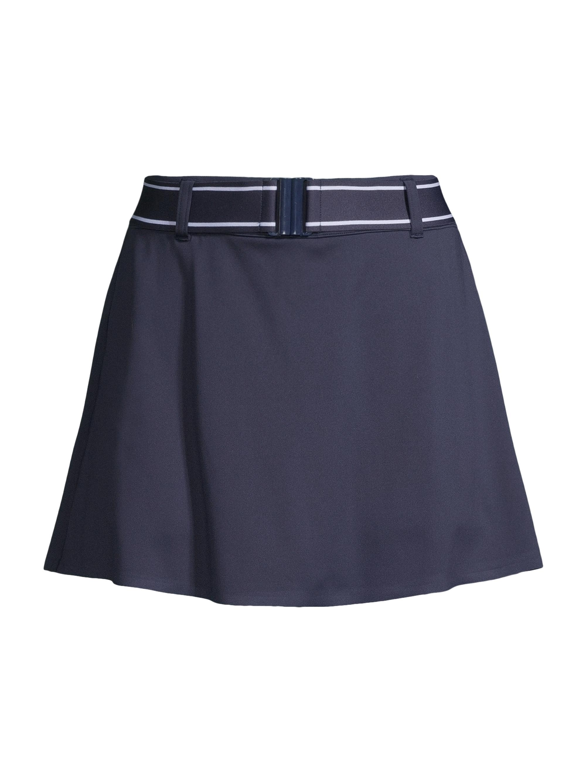Greyson Women's Luna Belted A-Line Miniskirt - Maltese Blue