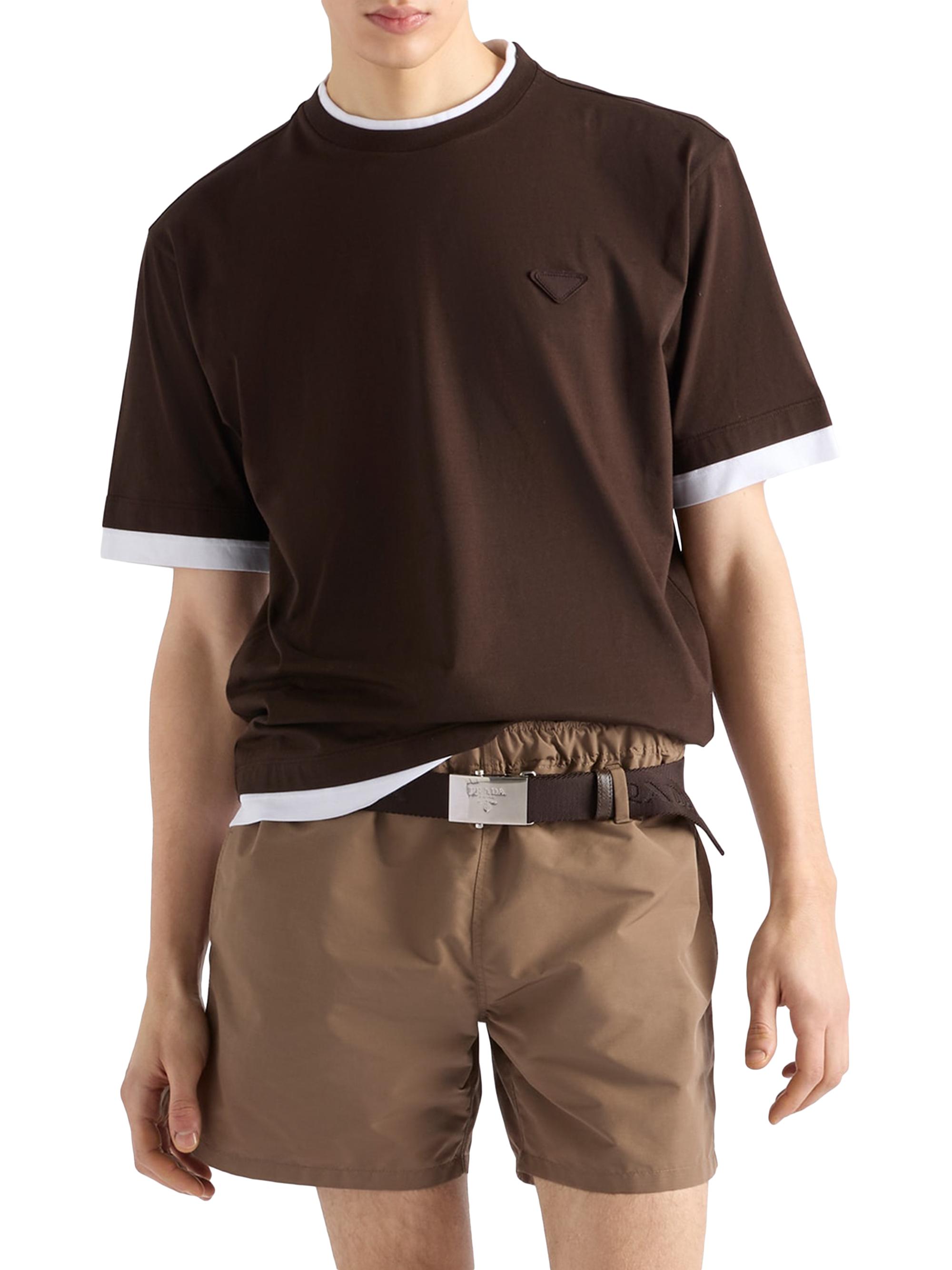 Prada Men's Cotton T-Shirt - Brown | Thumbnail 2