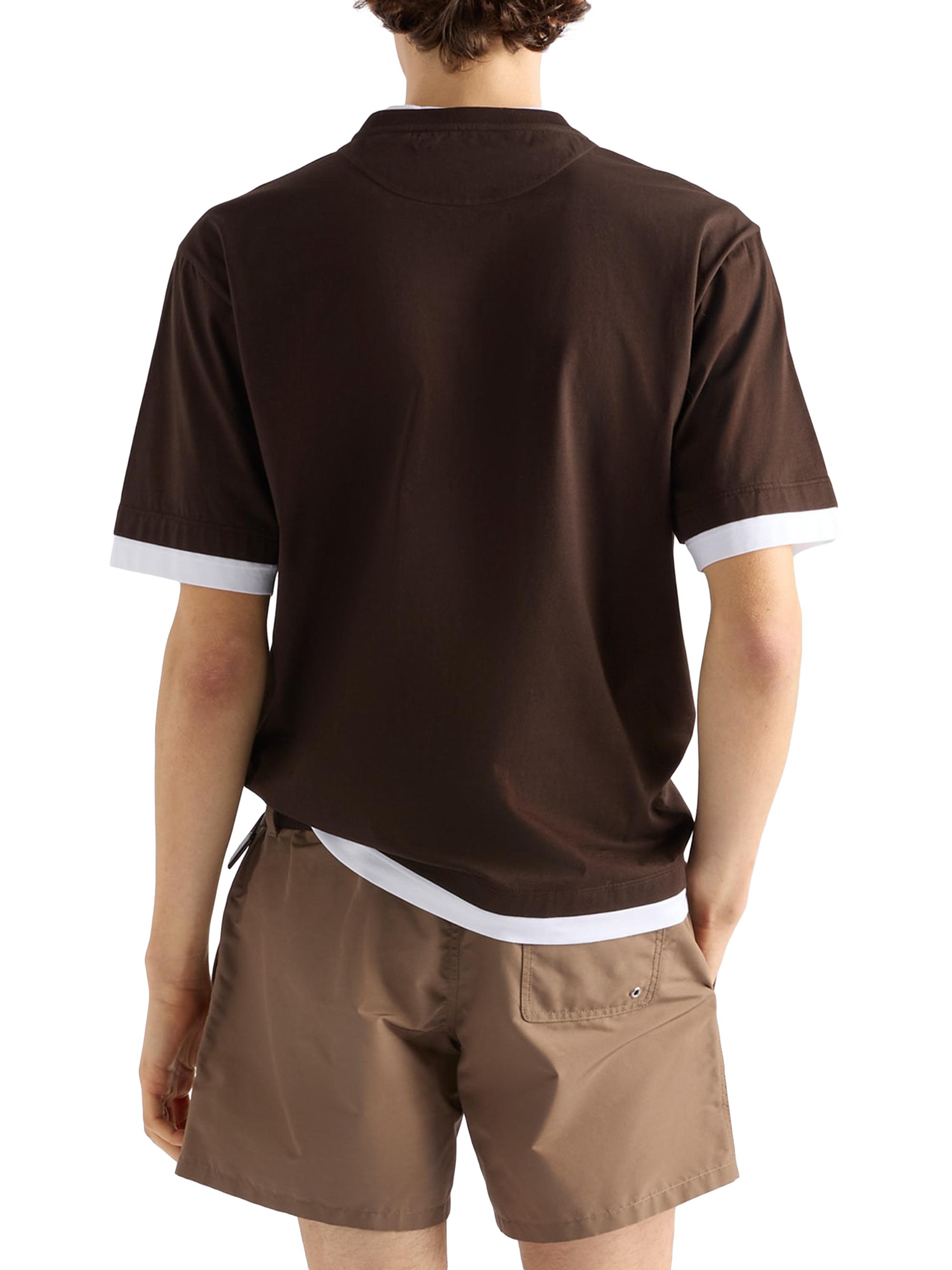 Prada Men's Cotton T-Shirt - Brown | Thumbnail 3