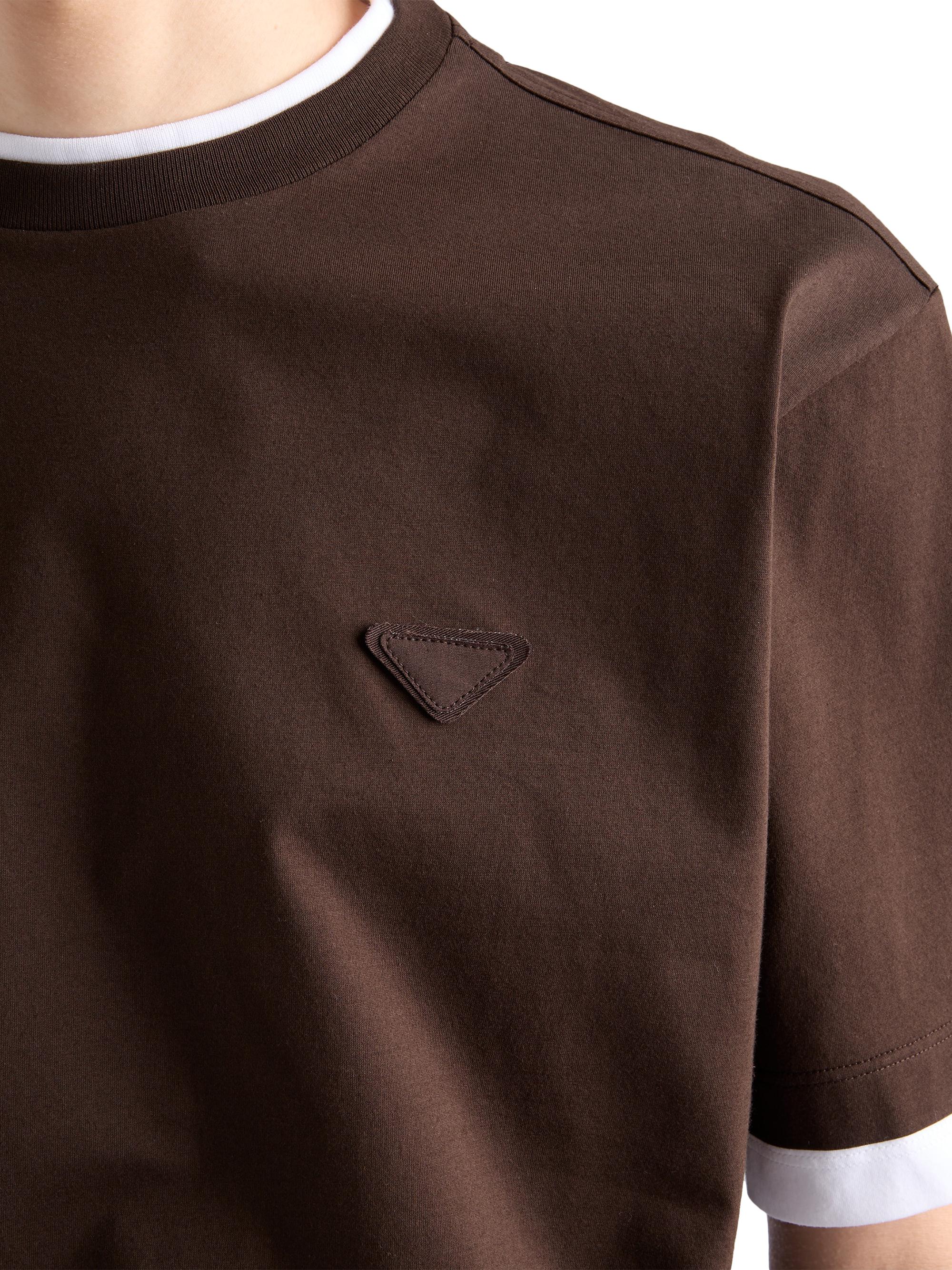 Prada Men's Cotton T-Shirt - Brown | Thumbnail 6
