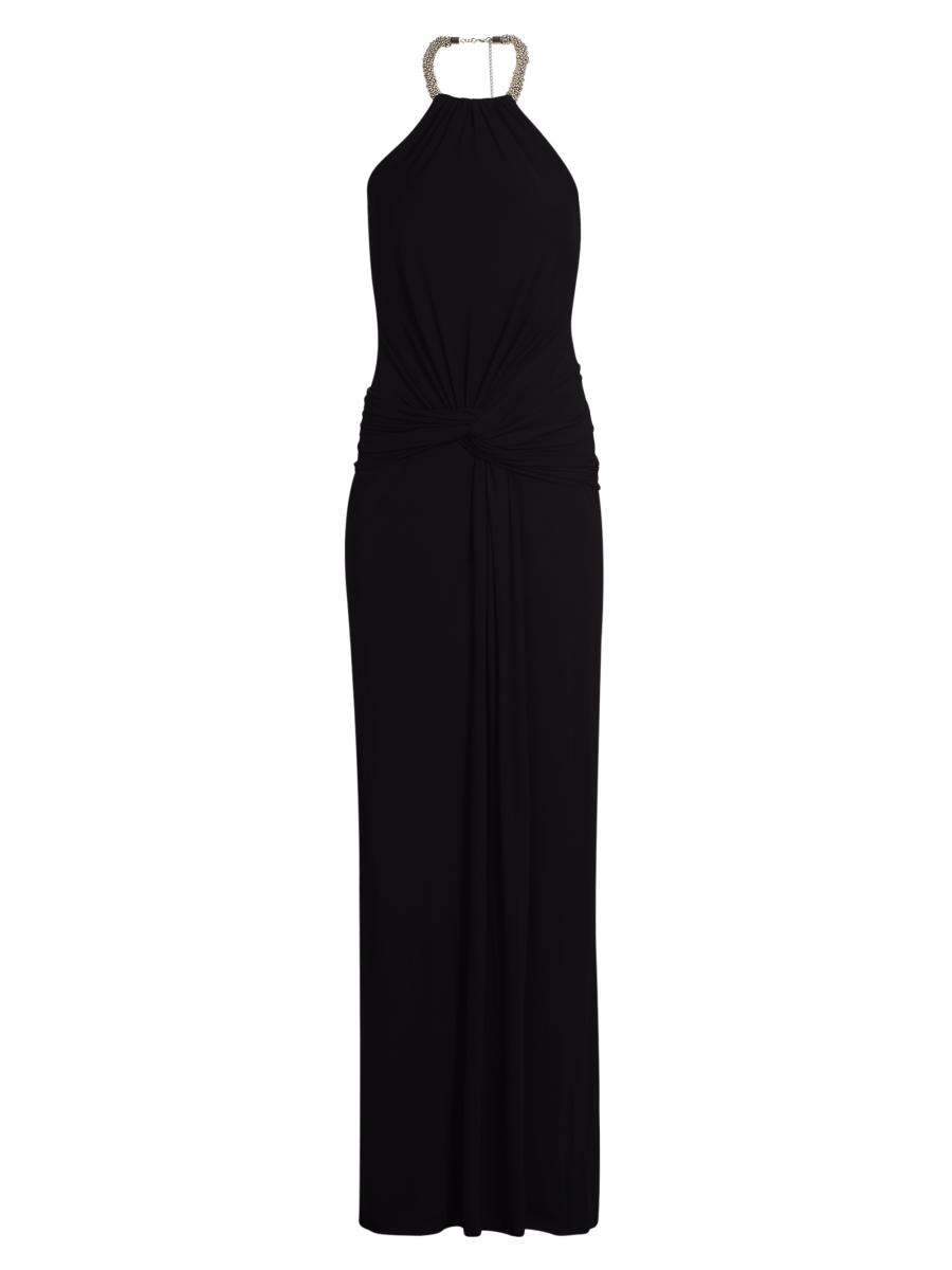 SIMKHAI Annabelle Embellished Halter Gown | Saks Fifth Avenue
