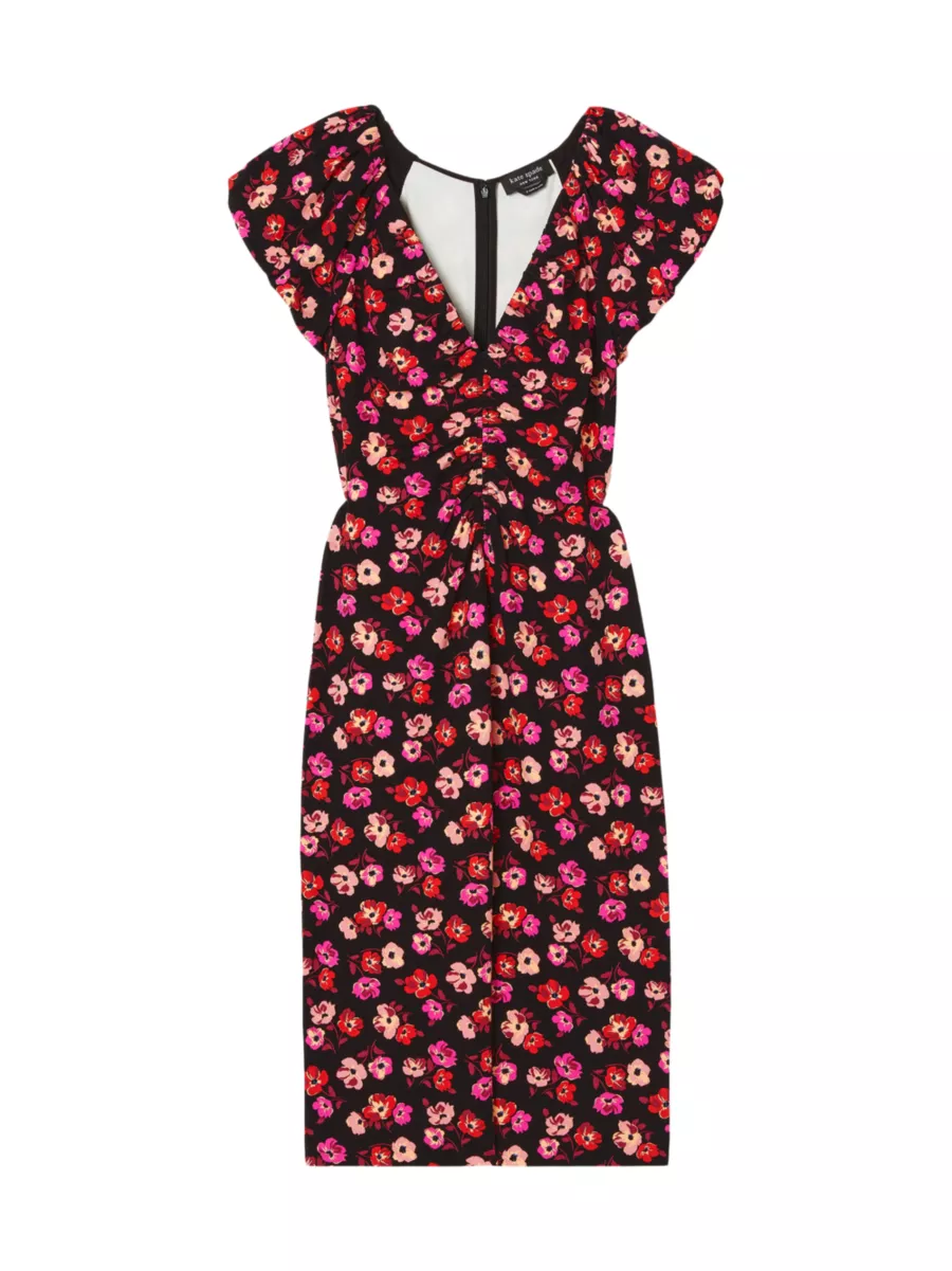 Shop kate spade new york Mainline Fall Poppies Ruched V-Neck