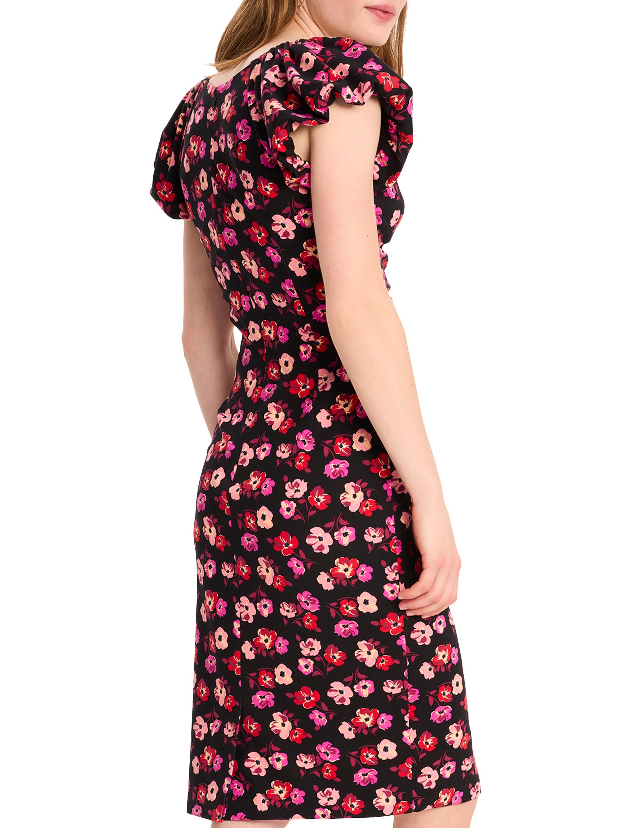 kate spade new york Mainline Fall Poppies Ruched V-Neck Midi-Dress | Saks  Fifth Avenue