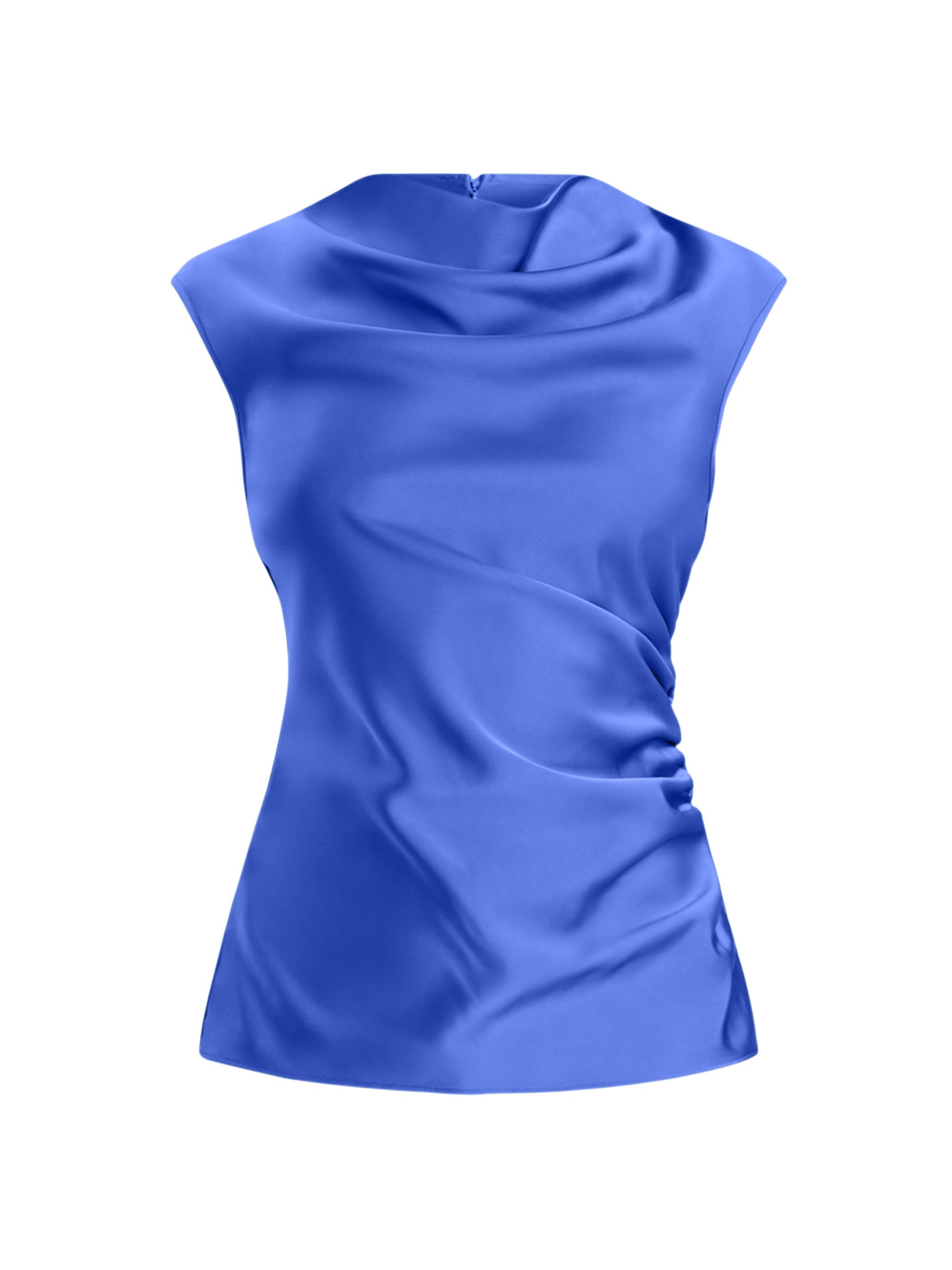 Hervé Léger Women's Audrey Satin Cowl Top - Violet