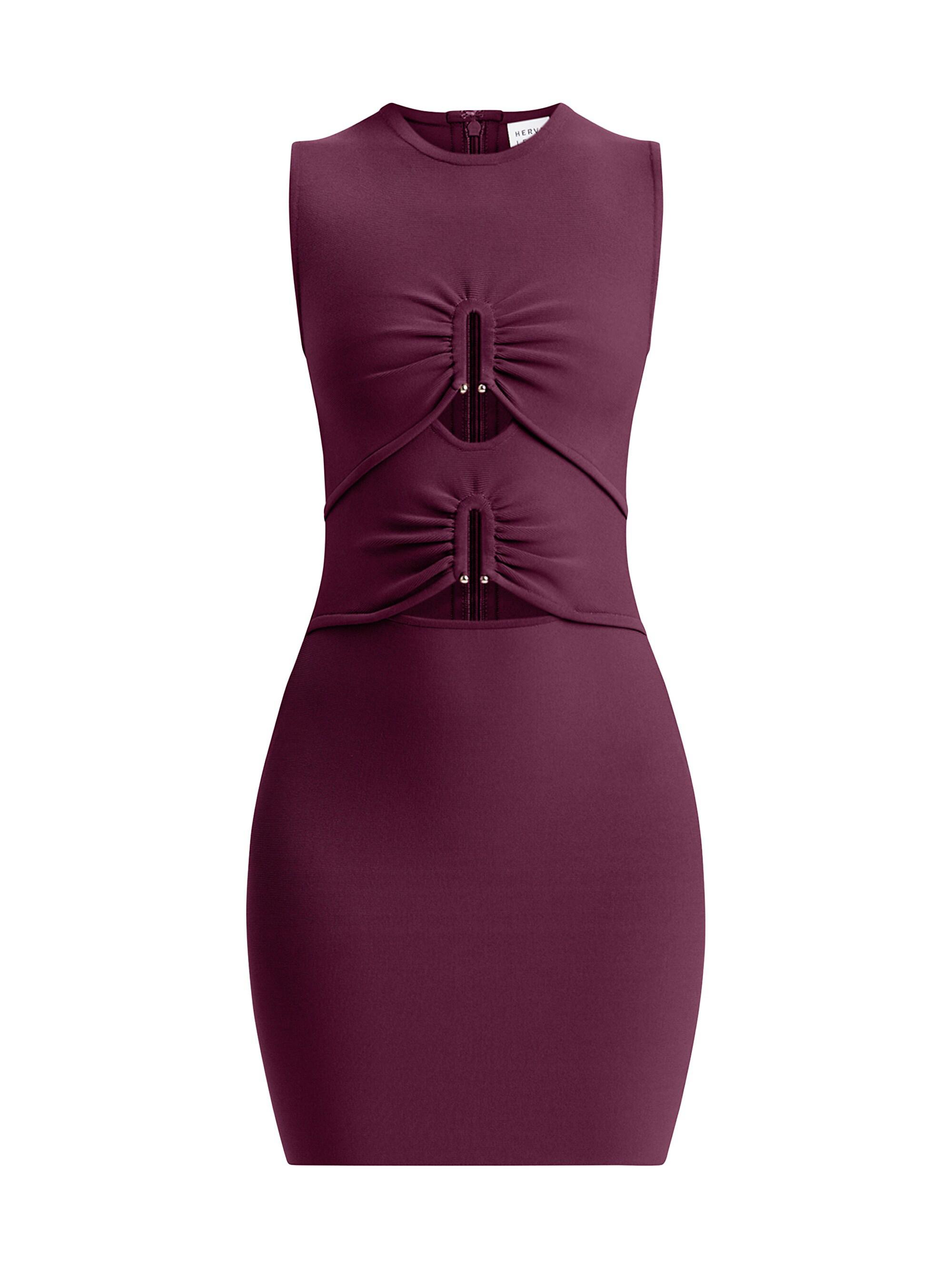 Hervé Léger Women's June Cut-Out Minidress - Pinot