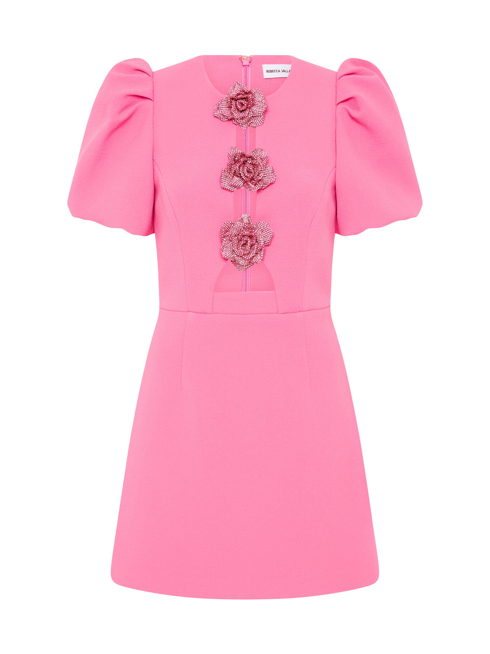 Rebecca Vallance Women's Aubree Flower A-Line Minidress - Rose