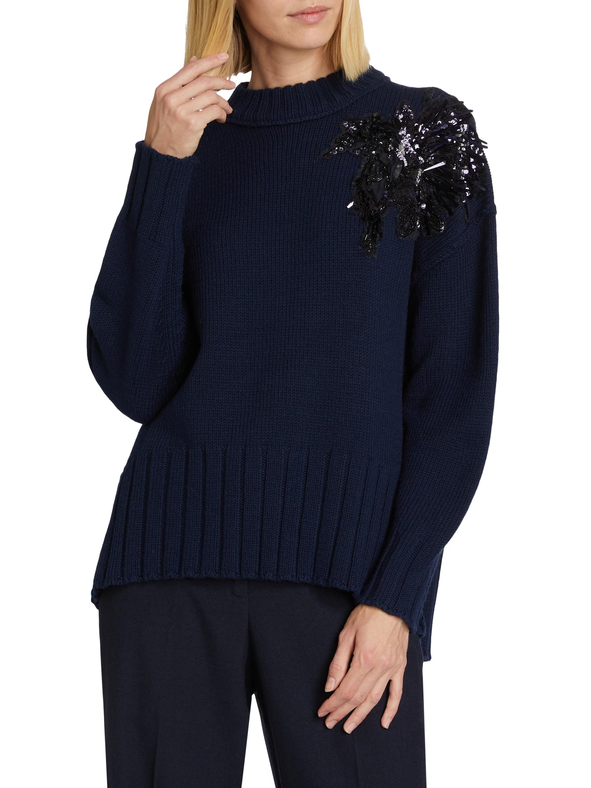 Jason Wu Collection Embellished Merino Wool Sweater | Saks