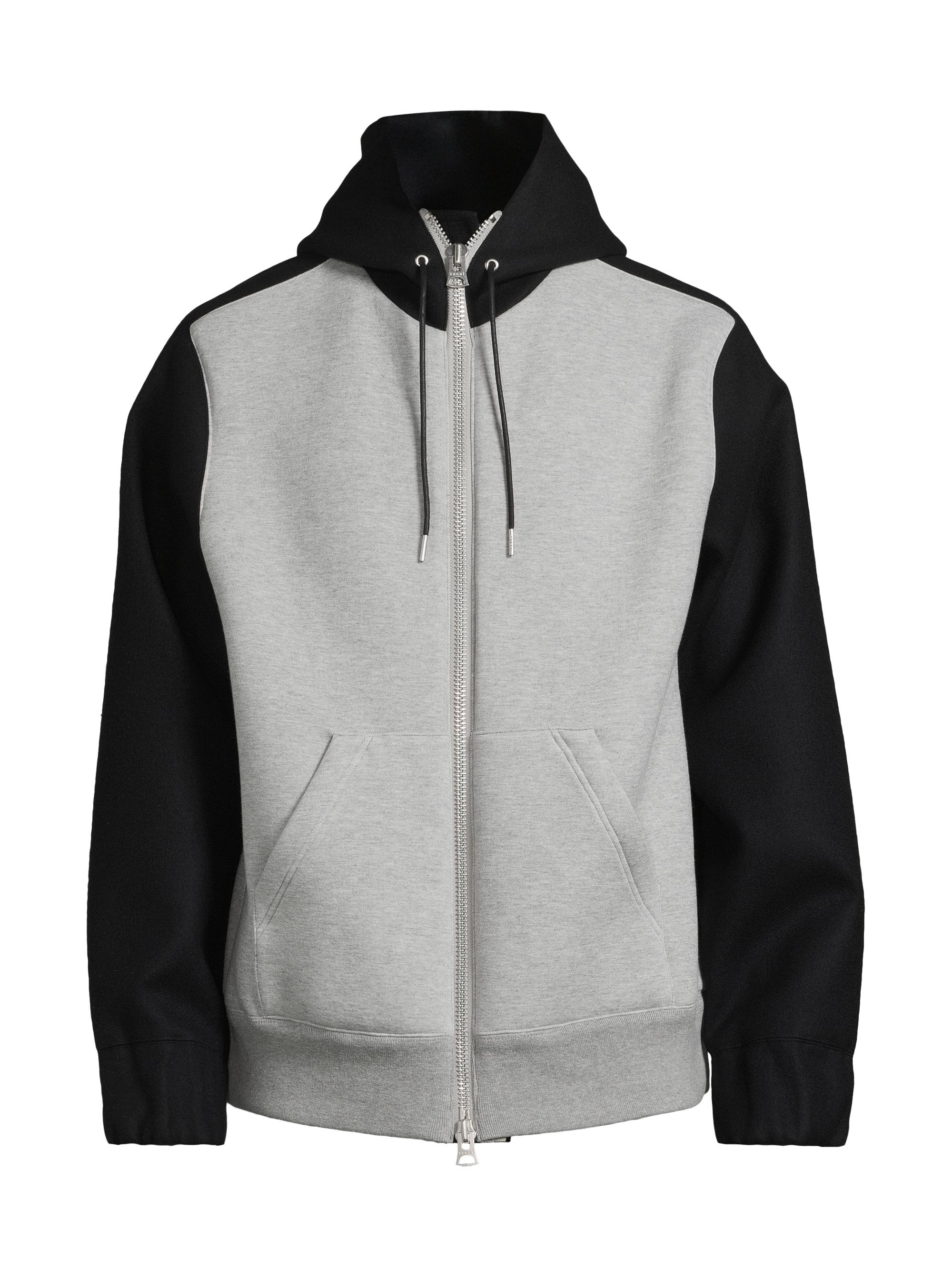 Sacai Wool Melton X Sponge Sweat Hoodie | Saks Fifth Avenue
