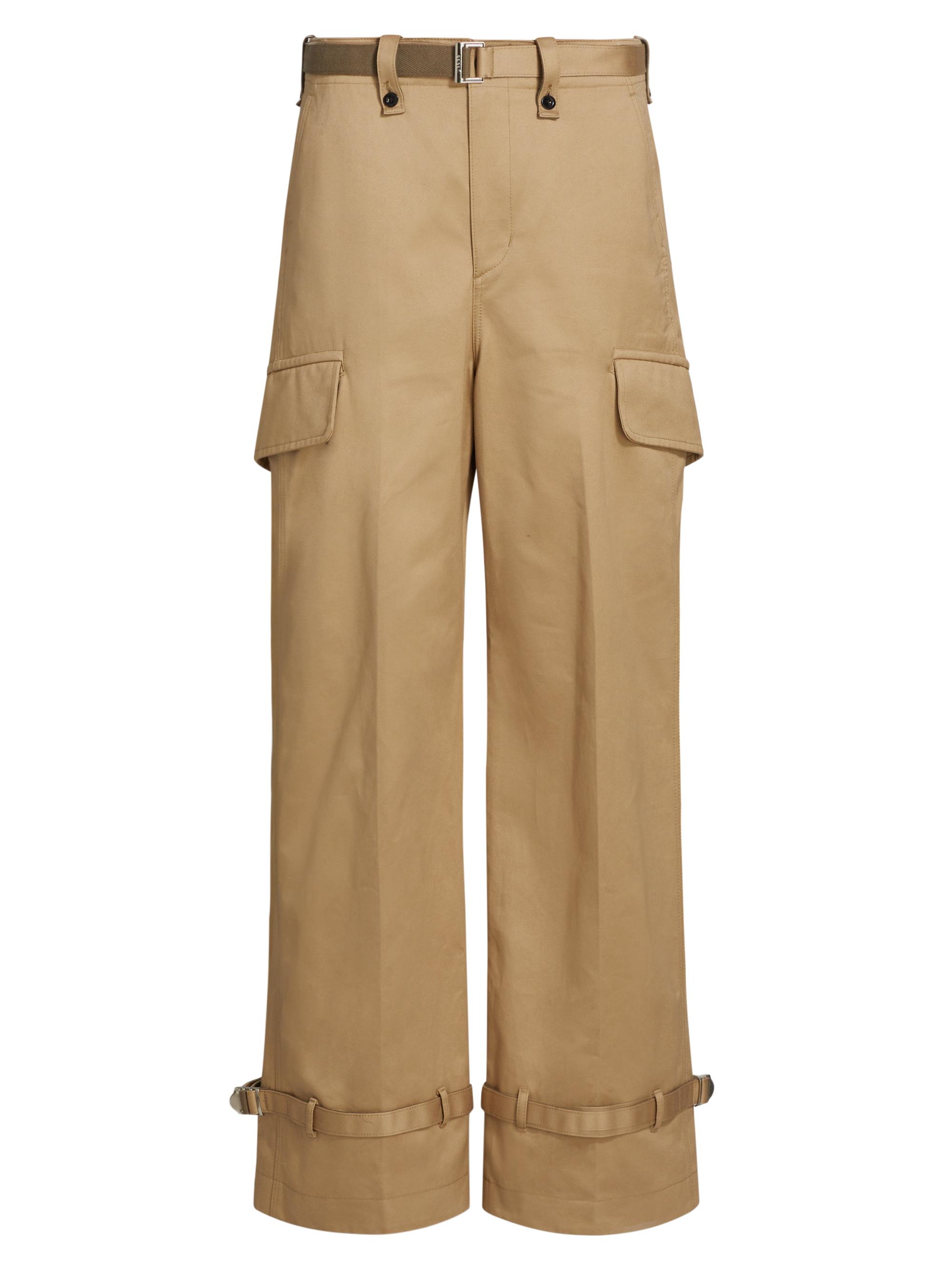 Sacai Men's Cotton Chino Pants - Beige