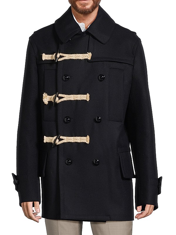 Shop Sacai Melton Wool Duffle Coat | Saks Fifth Avenue Shop Sacai Melton Wool Duffle Coat | Saks Fifth Avenue