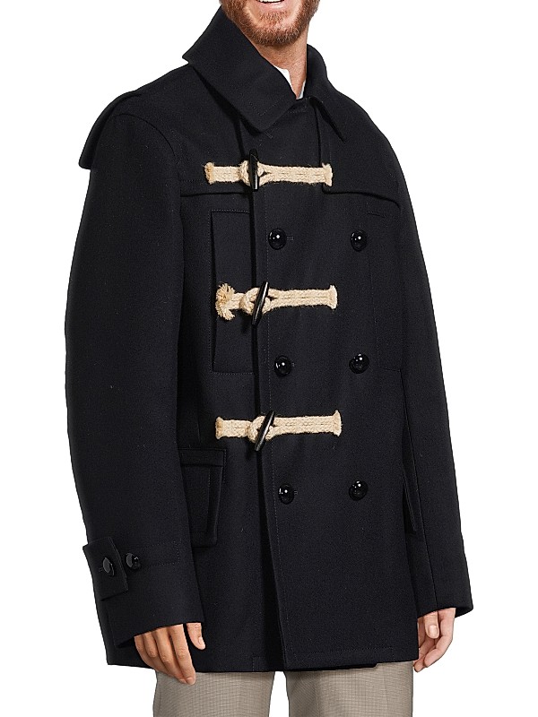 Shop Sacai Melton Wool Duffle Coat | Saks Fifth Avenue Shop Sacai Melton Wool Duffle Coat | Saks Fifth Avenue