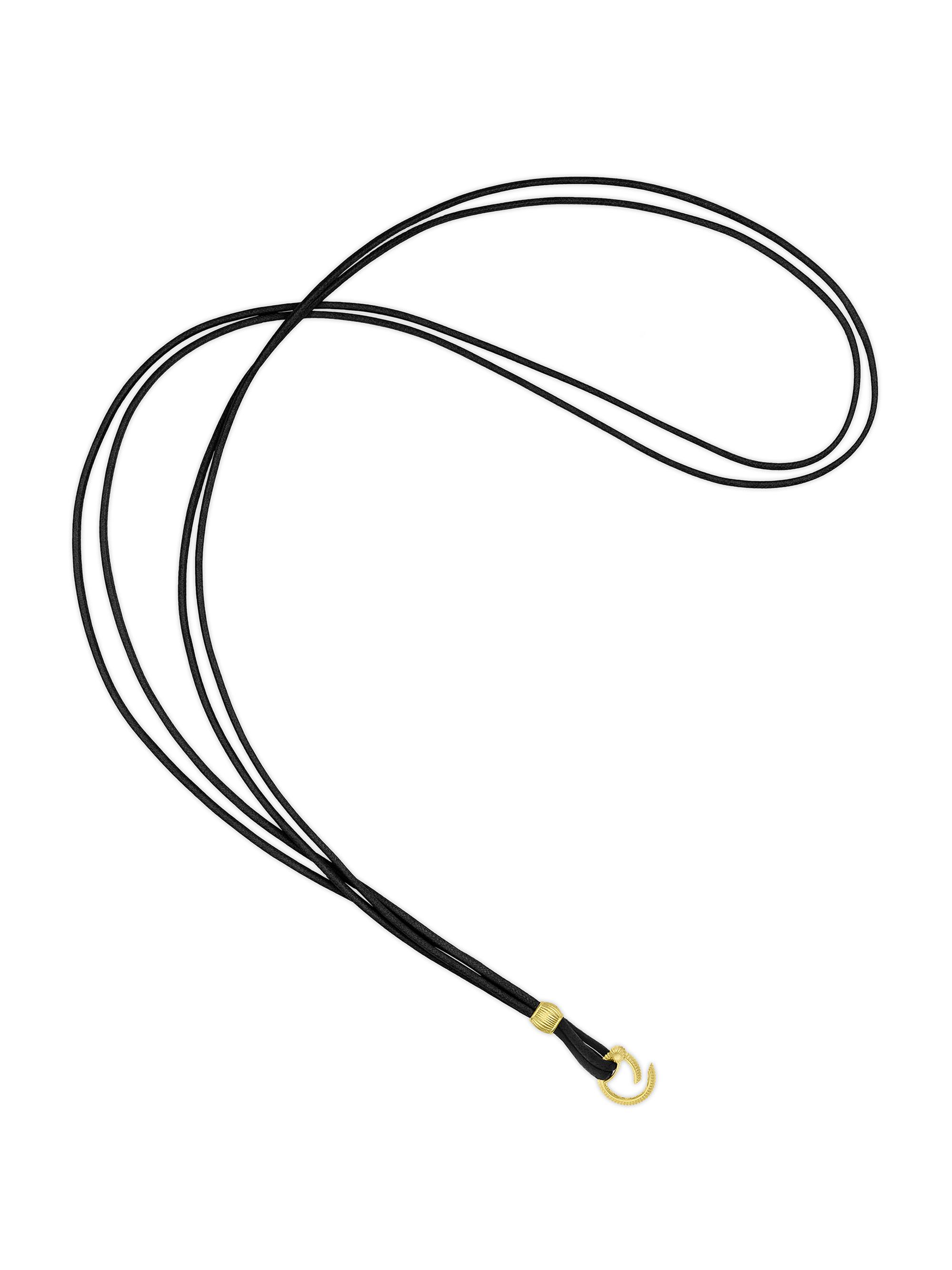 Paul Morelli Women's Meditation Bells 18K Yellow Gold Cord Necklace - Black