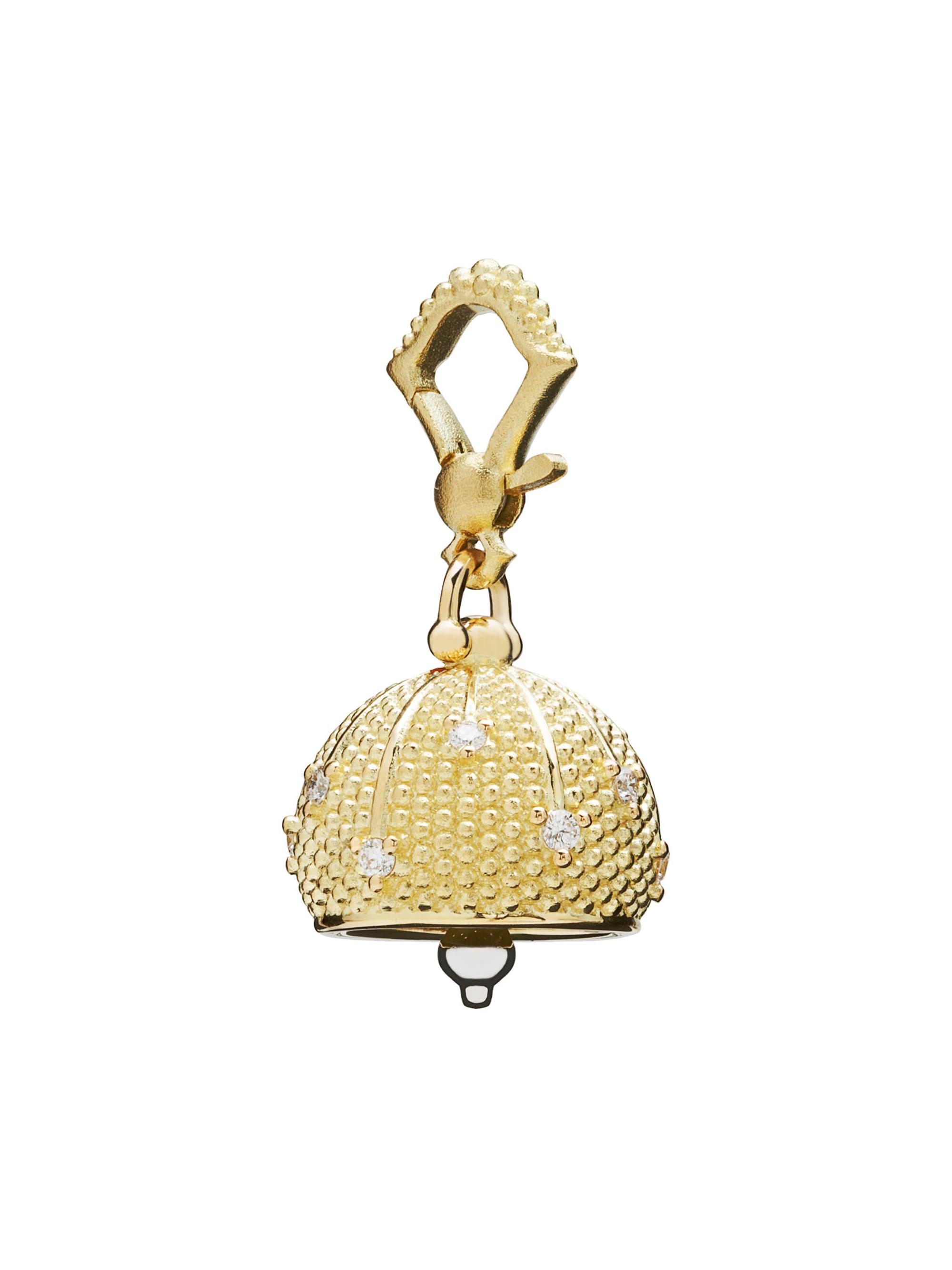 Paul Morelli Women's Meditation Bells # 3 Sequence 18K Gold & 0.15 TCW Diamond Charm - Yellow Gold