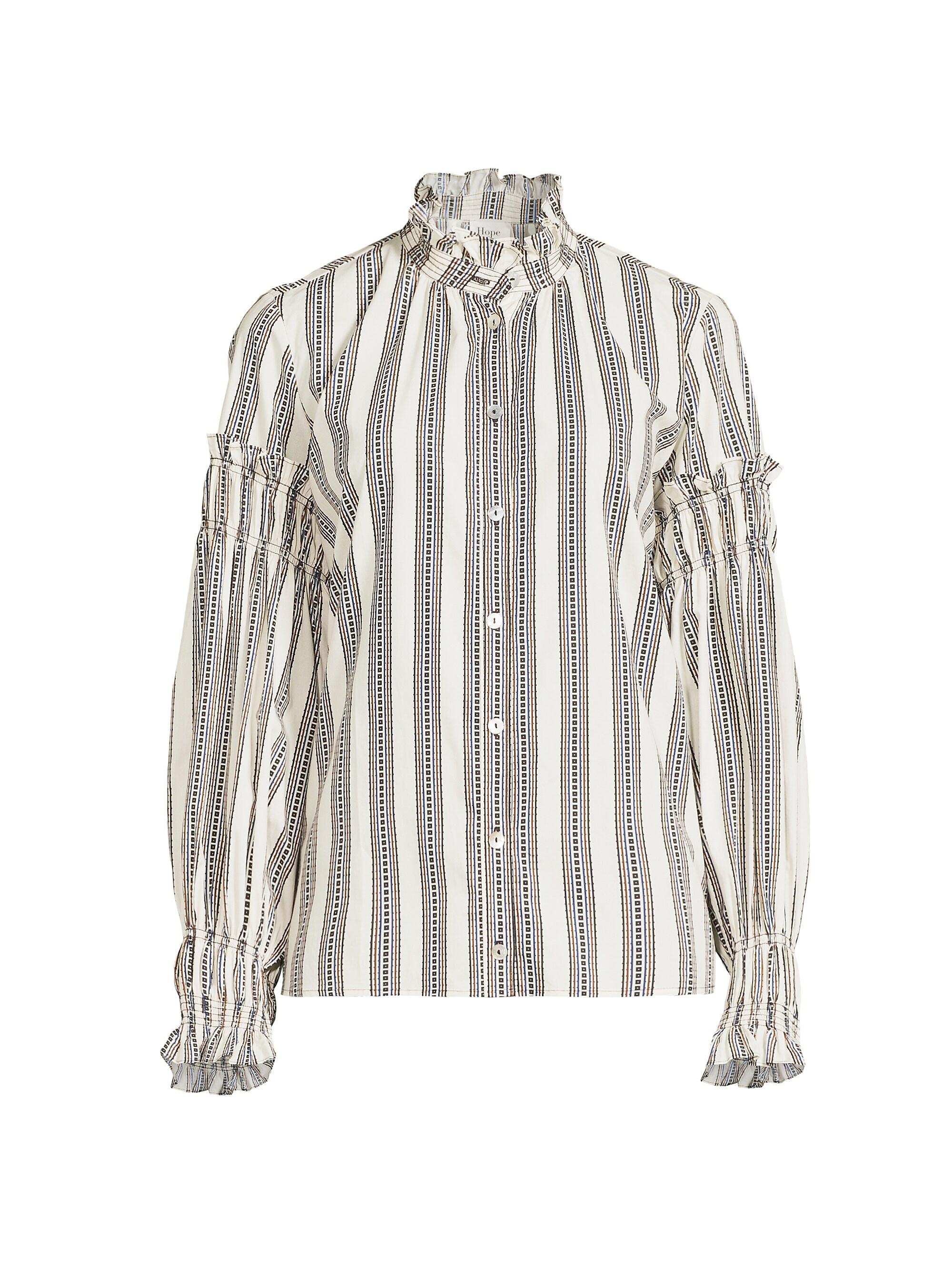 Hope for Flowers Women's Striped Organic-Cotton Long-Sleeve Shirt - Stripe