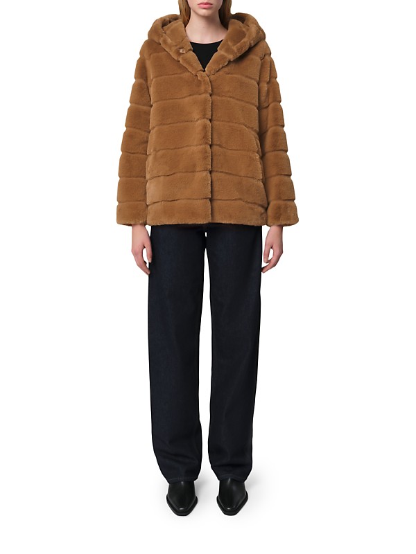 Shop Apparis Goldy Faux-Fur Hooded Short Coat | Saks Fifth Shop Apparis Goldy Faux-Fur Hooded Short Coat | Saks Fifth