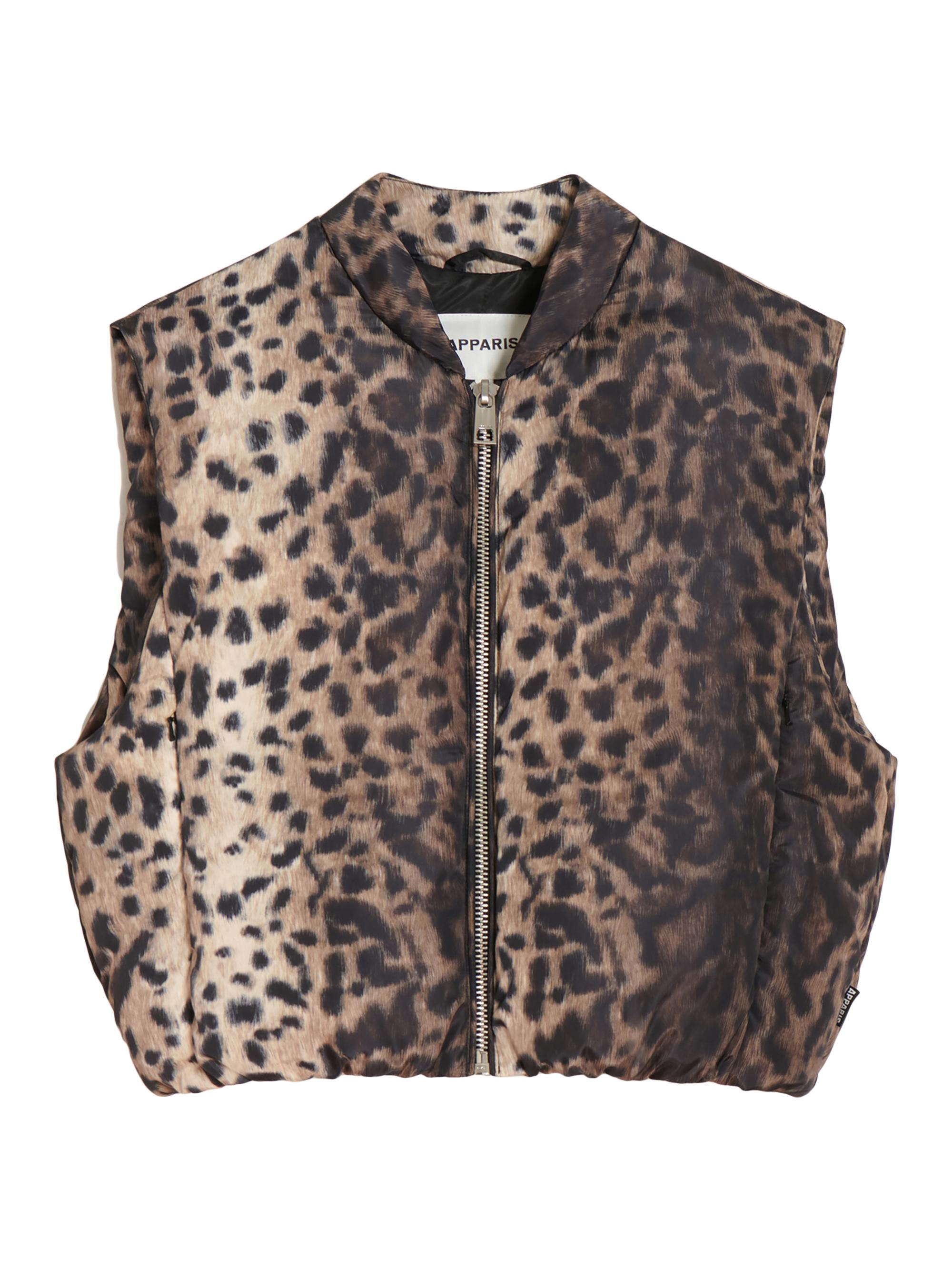 即完売 US 三軒茶屋 Fake Fur Leopard Zip Up Vest US 三軒茶屋 Fake Fur Leopard Zip Up Vest ベスト 即完売 US