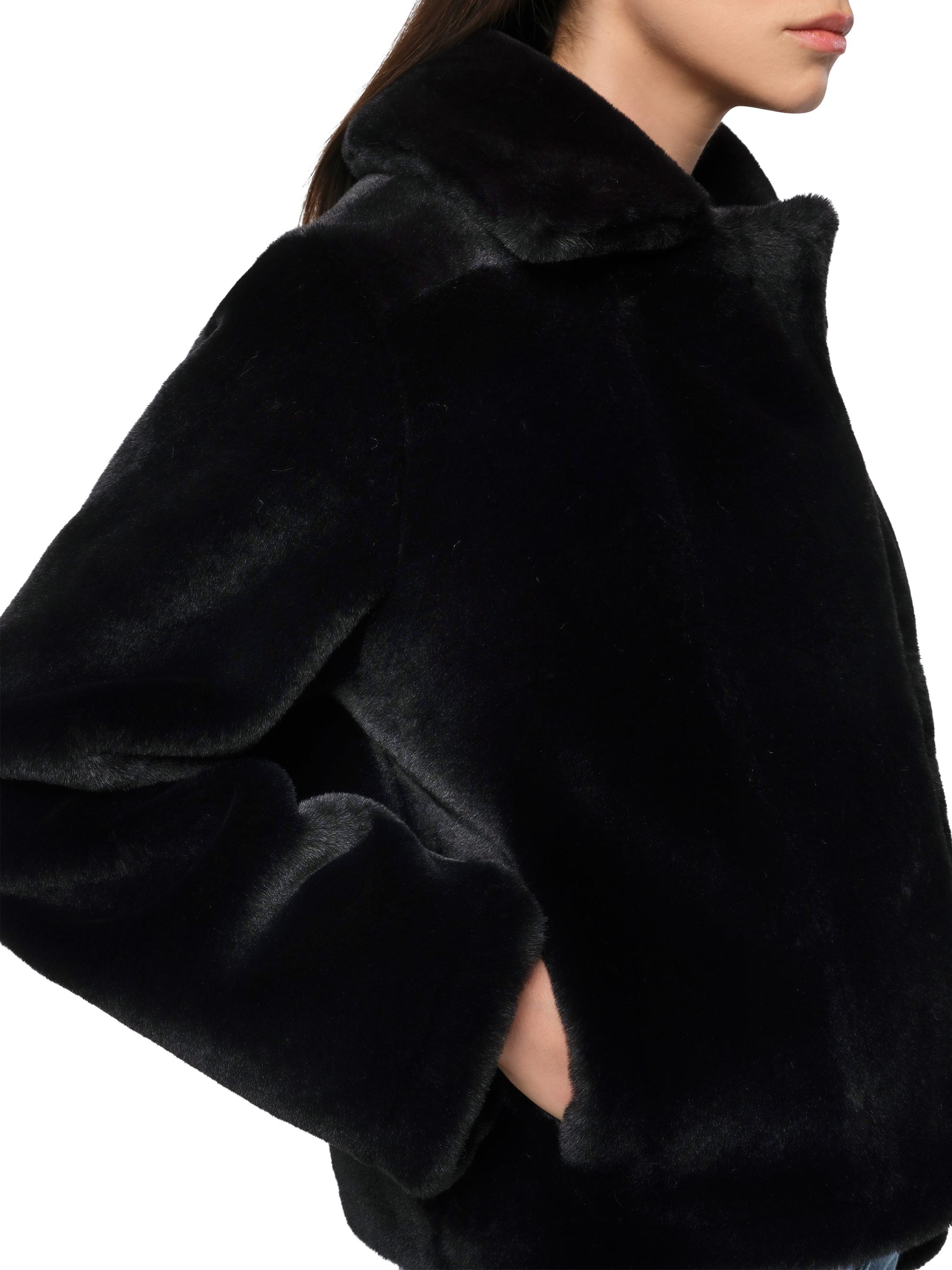 【FREY】エアーサマーブルゾン ブラック Apparis Dahlia Faux Fur Biker Jacket | Saks Fifth Avenue