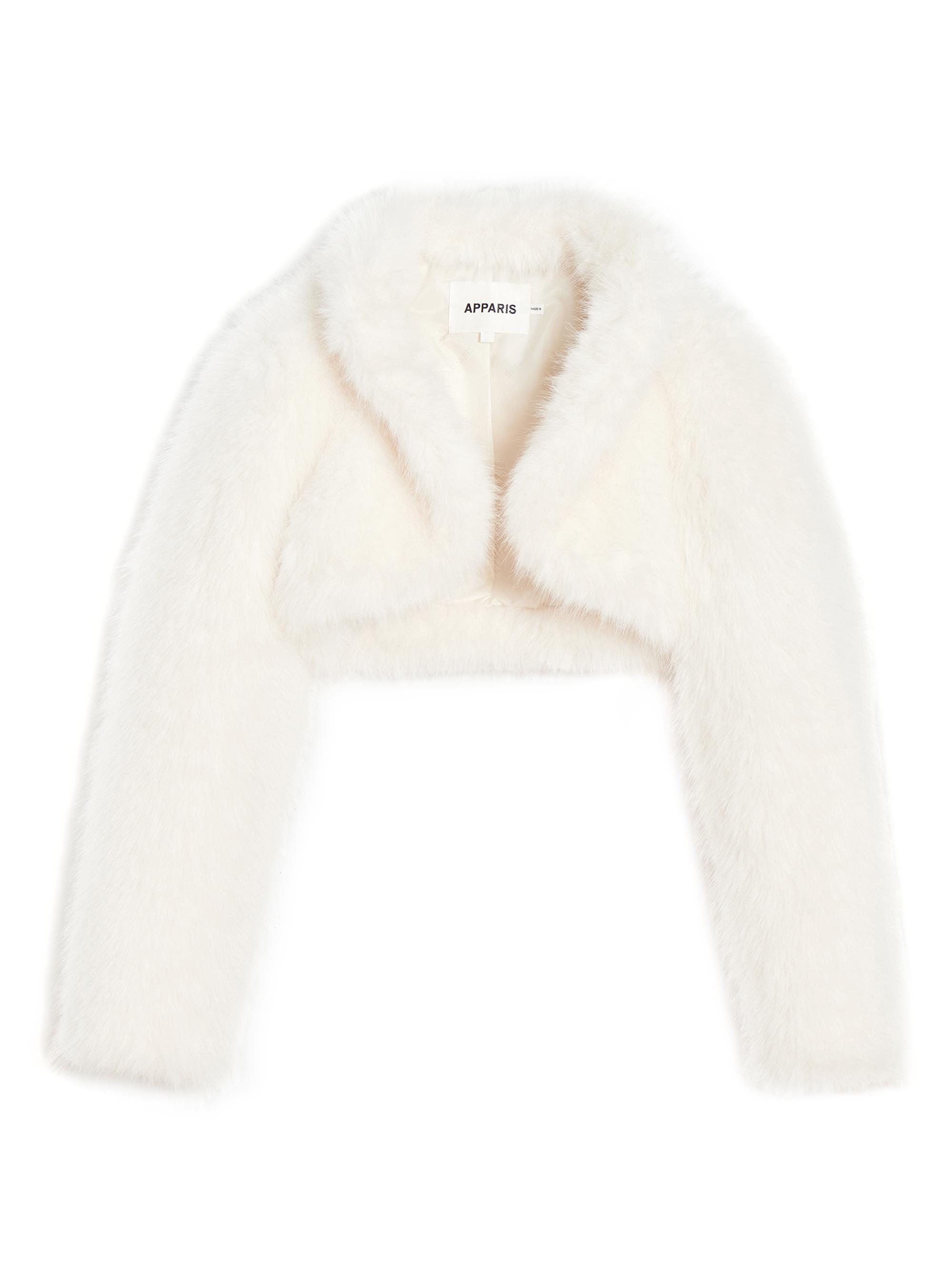 Apparis Women's Odette Faux Fur Bolero Jacket - Blanc
