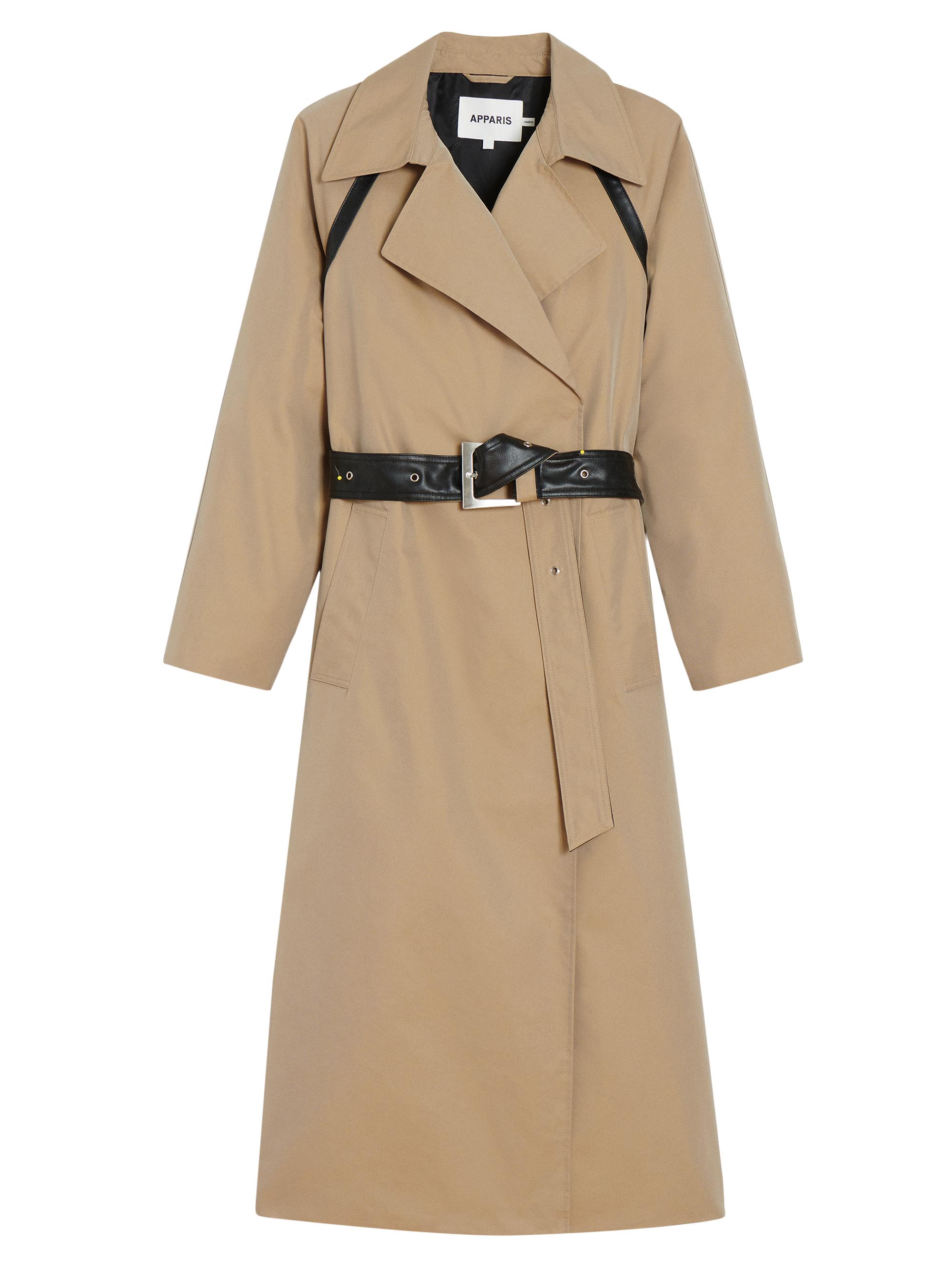 Apparis Marge Cotton-Blend Tie-Waist Trench Coat | Saks