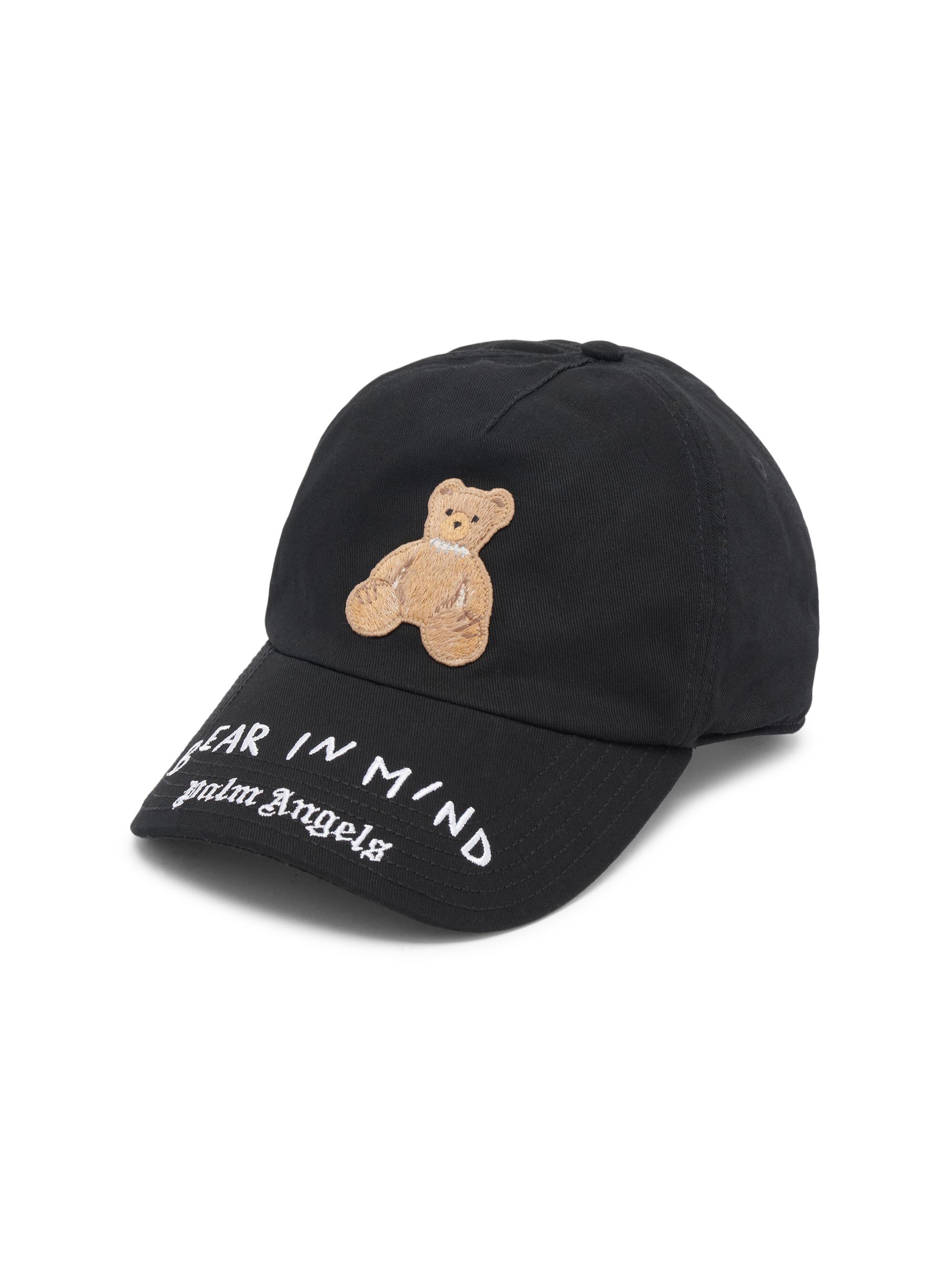 Palm Angels Men's Bear In Mind Cotton Baseball Cap - Black Brown