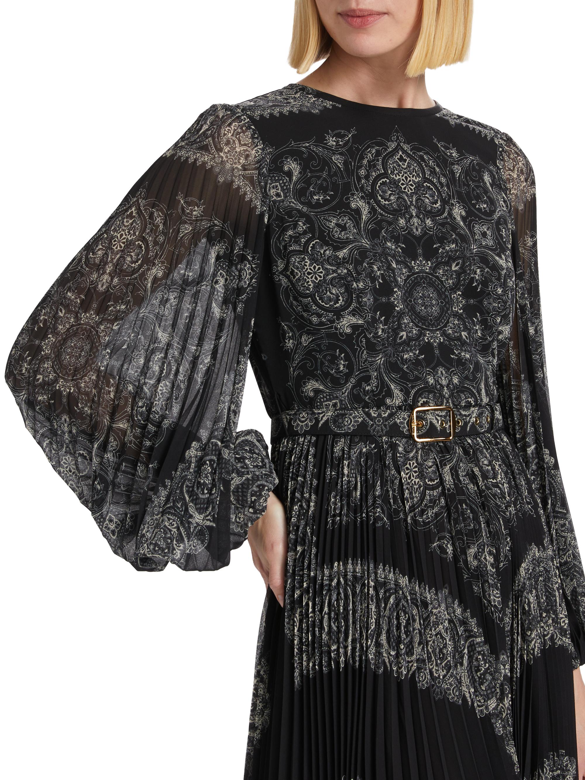 Zimmermann Sunray Paisley Belted Midi-Dress | Saks Fifth Avenue