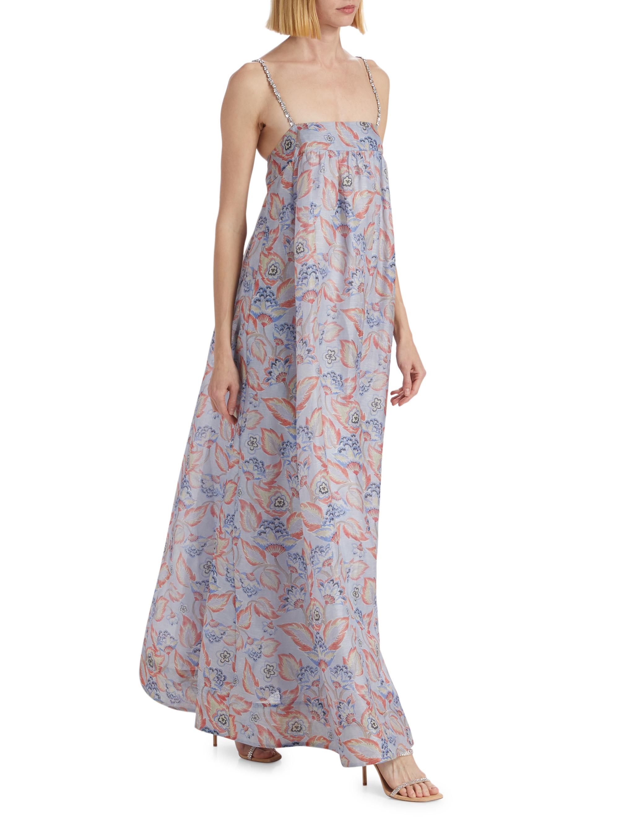 Zimmermann Eden Embellished Floral Maxi Dress | Saks Fifth Avenue
