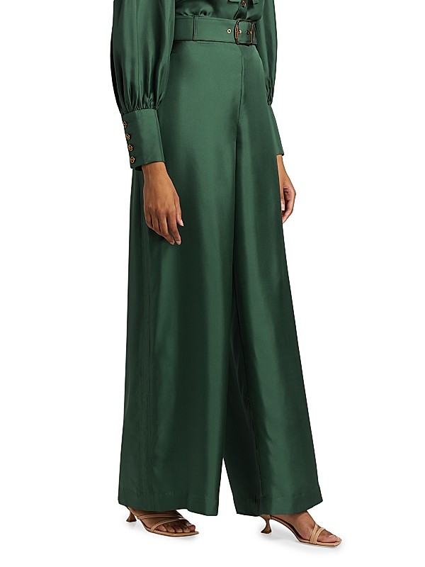 Shop Zimmermann Illustration Belted Wide-Leg Pants | Saks Shop Zimmermann Illustration Belted Wide-Leg Pants | Saks