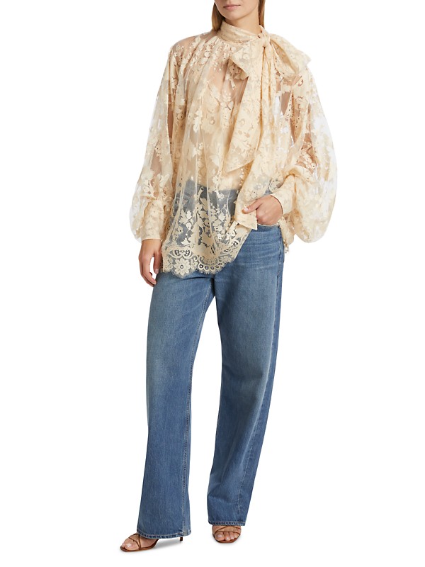 Shop Zimmermann Illustration Lace Blouse | Saks Fifth Avenue Shop Zimmermann Illustration Lace Blouse | Saks Fifth Avenue