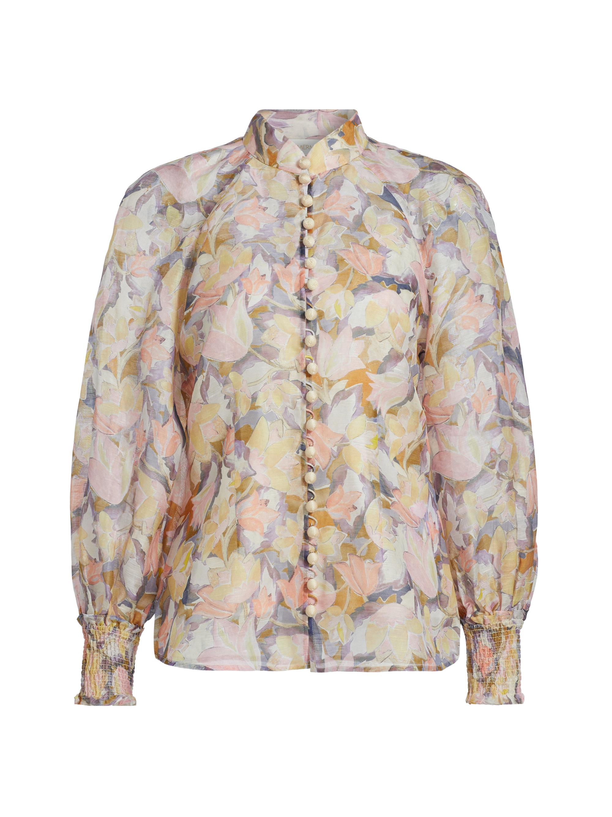 Zimmermann Eden Printed Linen-Silk Shirt | Saks Fifth Avenue