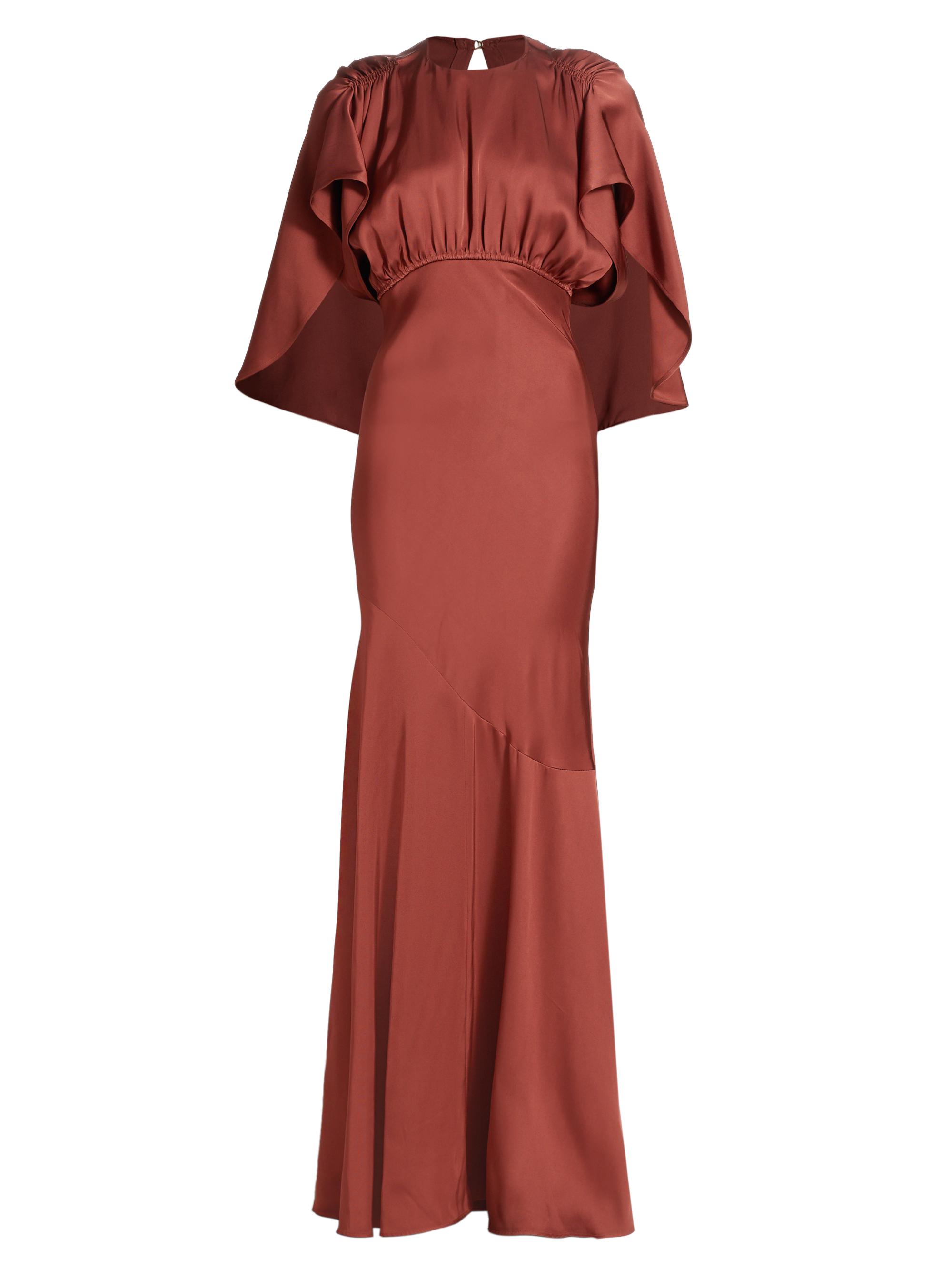 Zimmermann Women's Eden Cape Maxi Dress - Chestnut