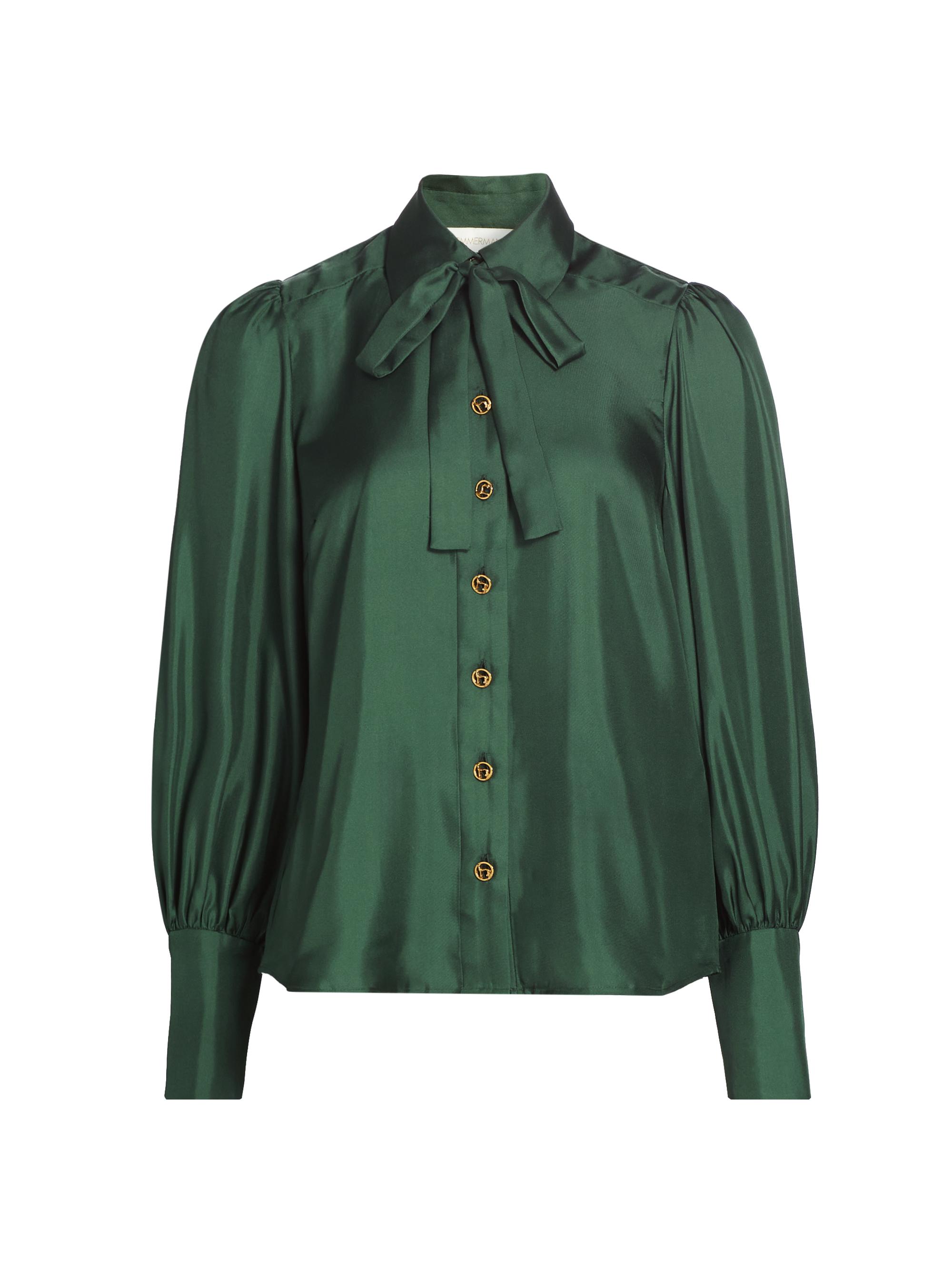 Zimmermann Women's Illustration Blouson Shirt - Pine