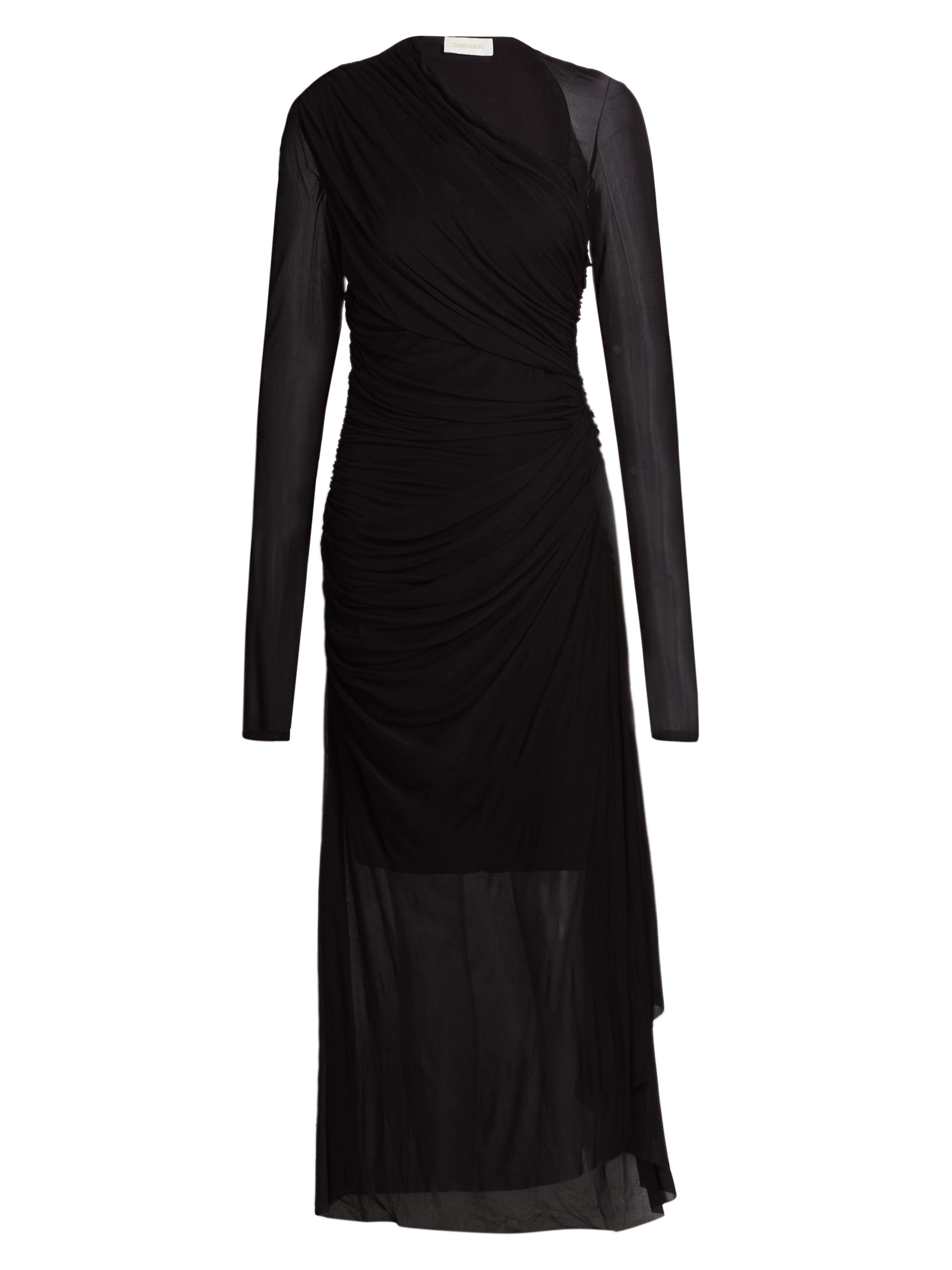 off the shoulder dress with sleeves long Tessa Off Shoulder Long Sleeve Maxi Dress-Black M