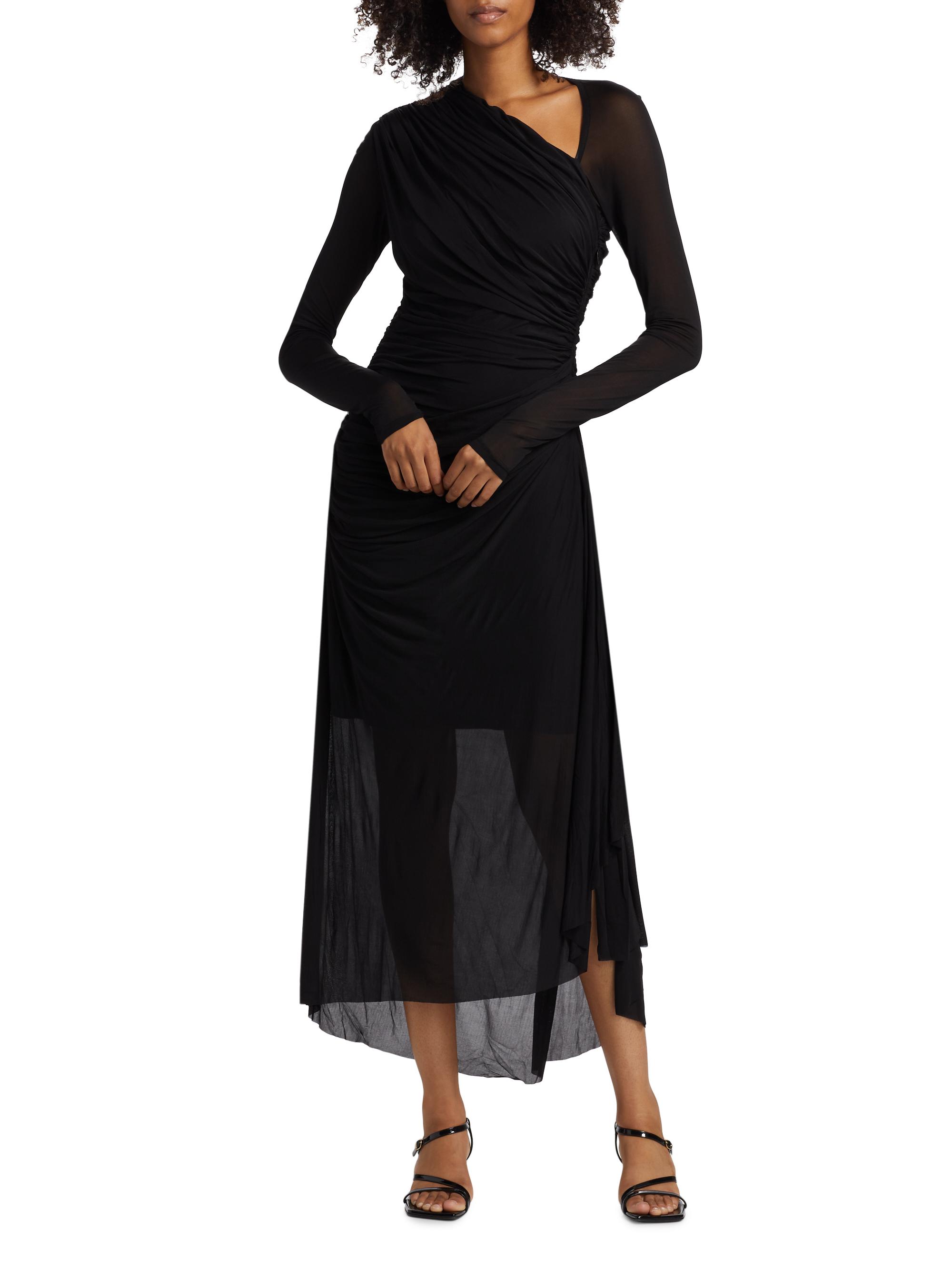 Illustration Gathered Midi-Dress