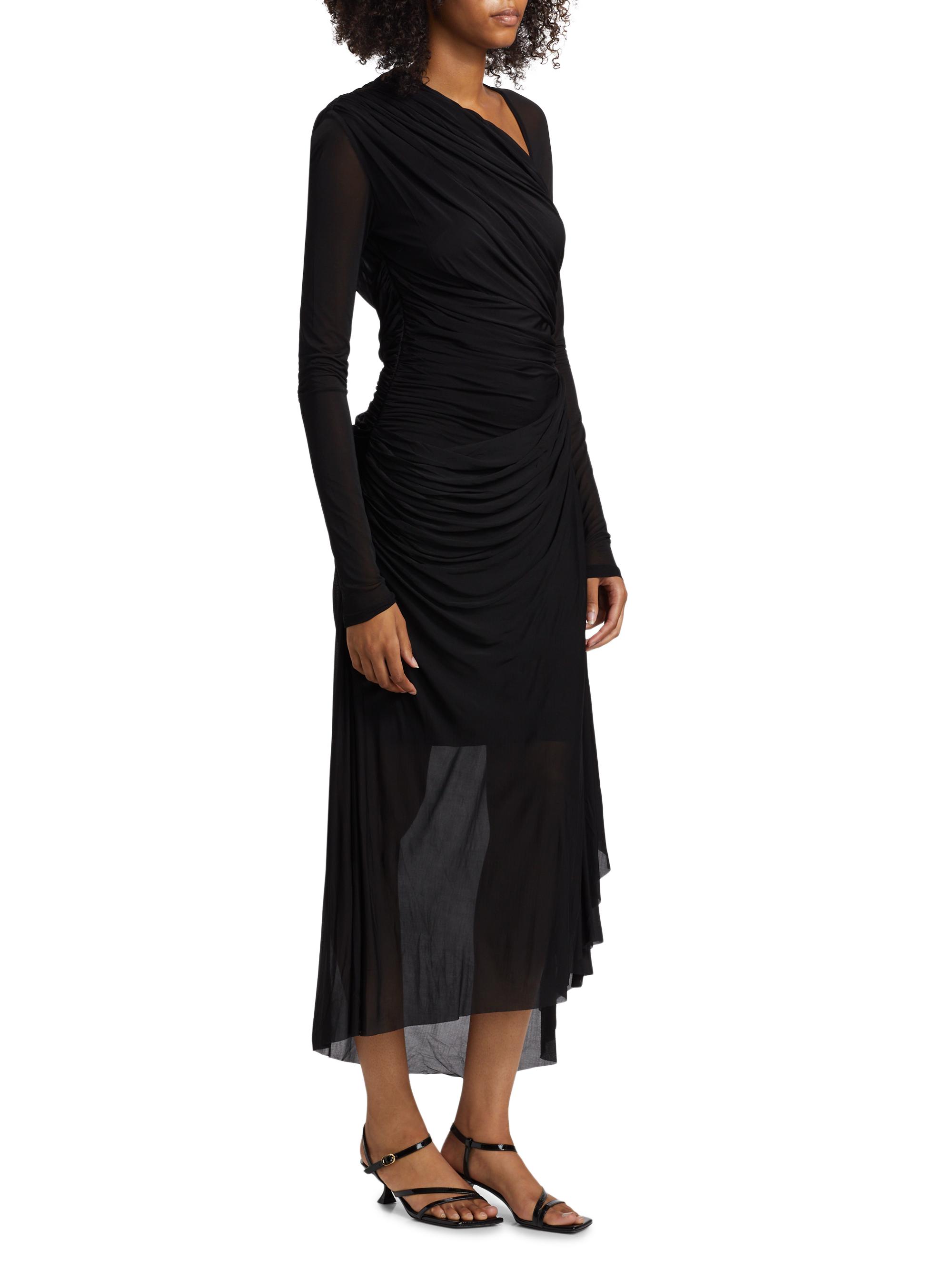 Illustration Gathered Midi-Dress