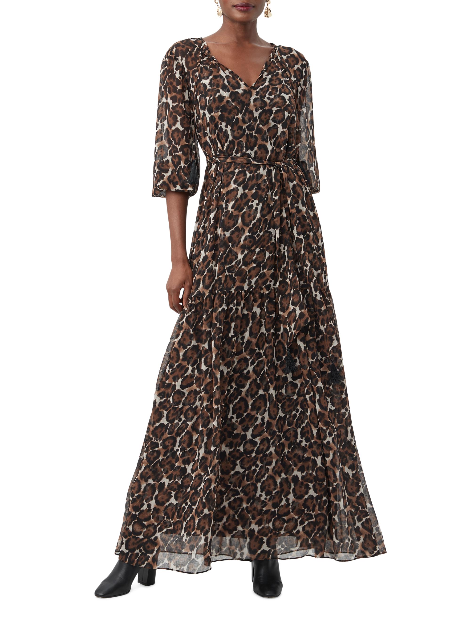 Trina Turk Women's Shalina Leopard V-Neck Maxi Dress