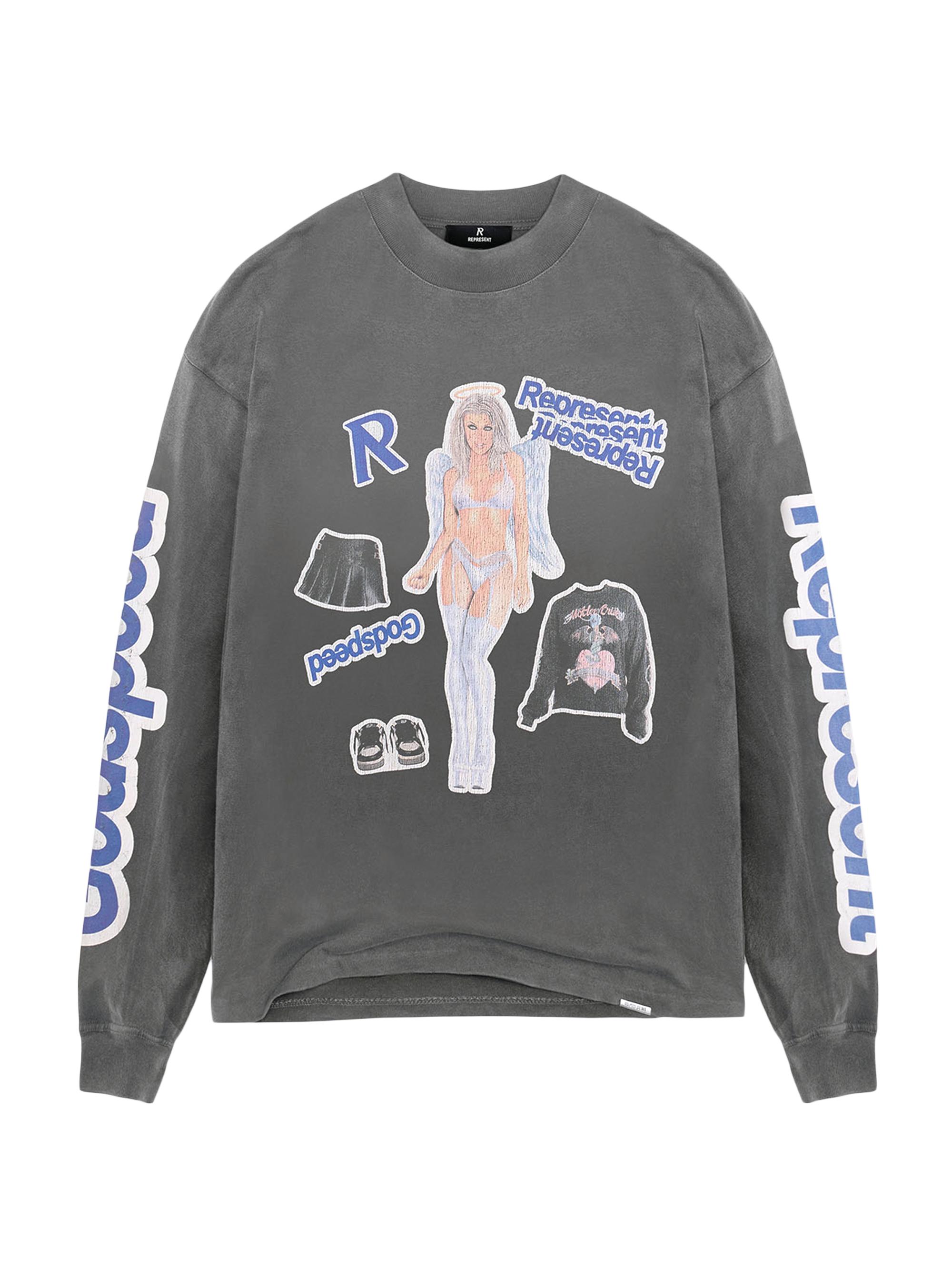 Represent Men's Question Your Innocence Long-Sleeve T-Shirt - Vintage Grey